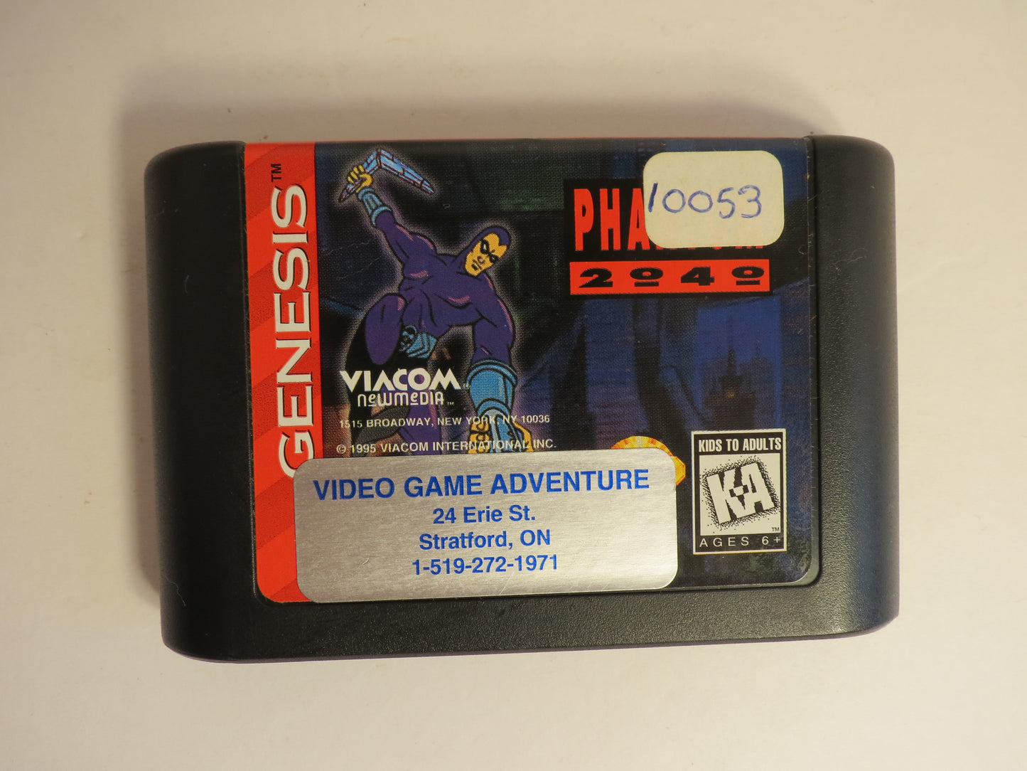 Phantom 2040 Cardboard Sega Genesis Game CIB