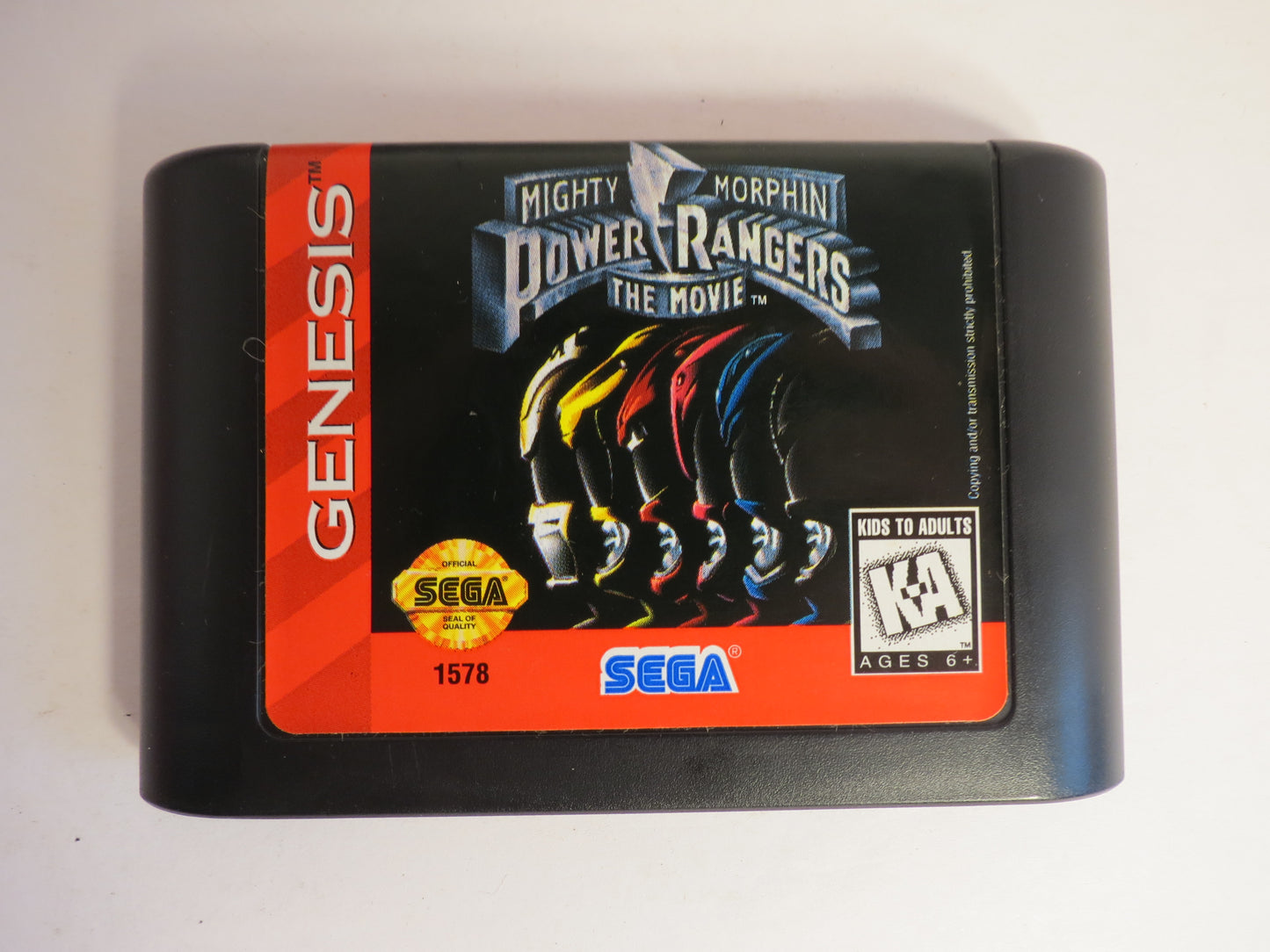 Mighty Morphin Power Rangers the Movie Cardboard Sega Genesis Game CB