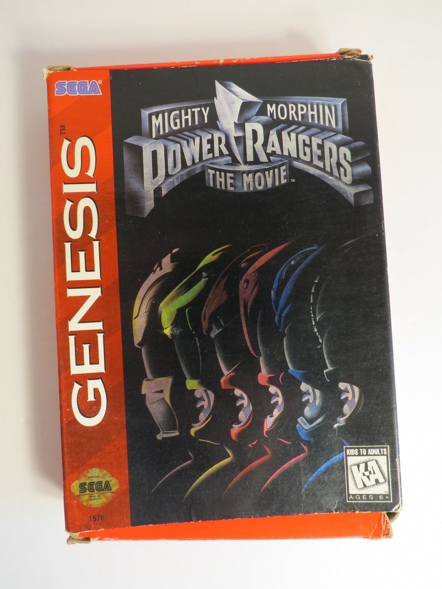 Mighty Morphin Power Rangers the Movie Cardboard Sega Genesis Game CB