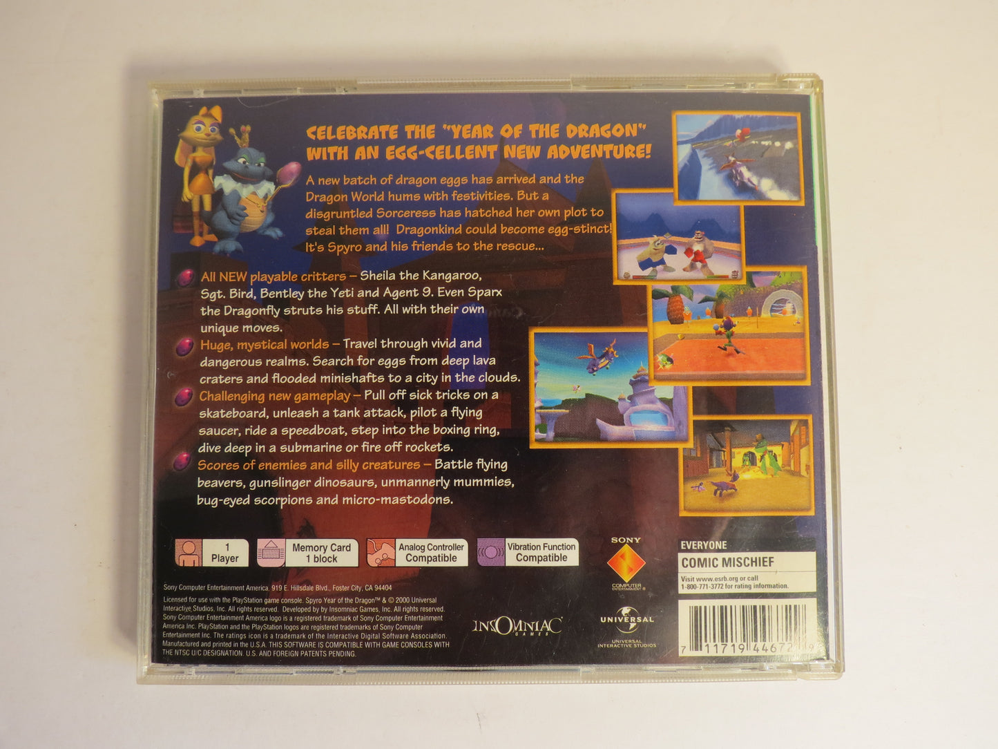 Spyro Year of the Dragon GH Playstation 1 PS1 Game CIB