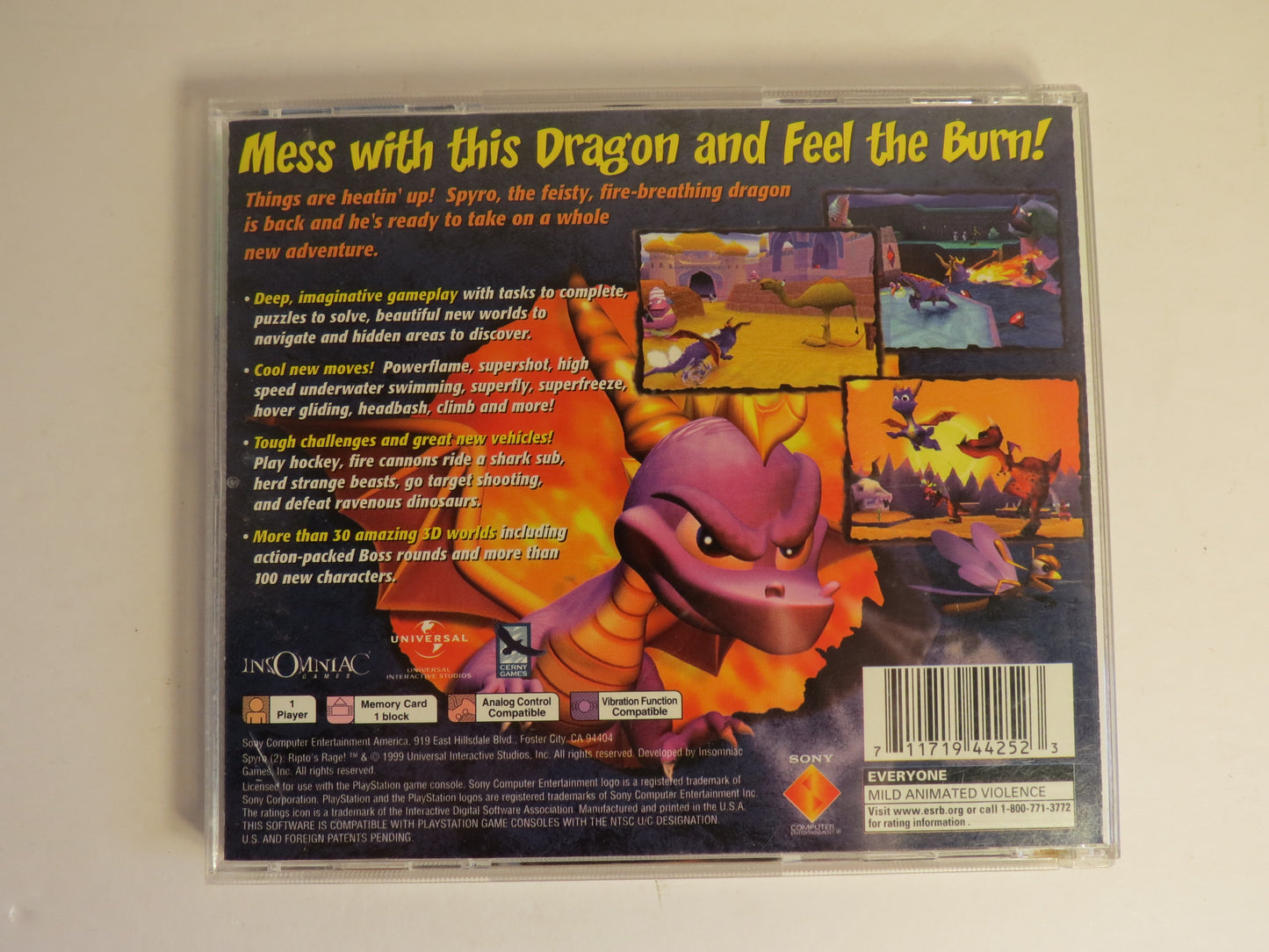 Spyro Ripto's Rage GH Playstation 1 PS1 Game CIB