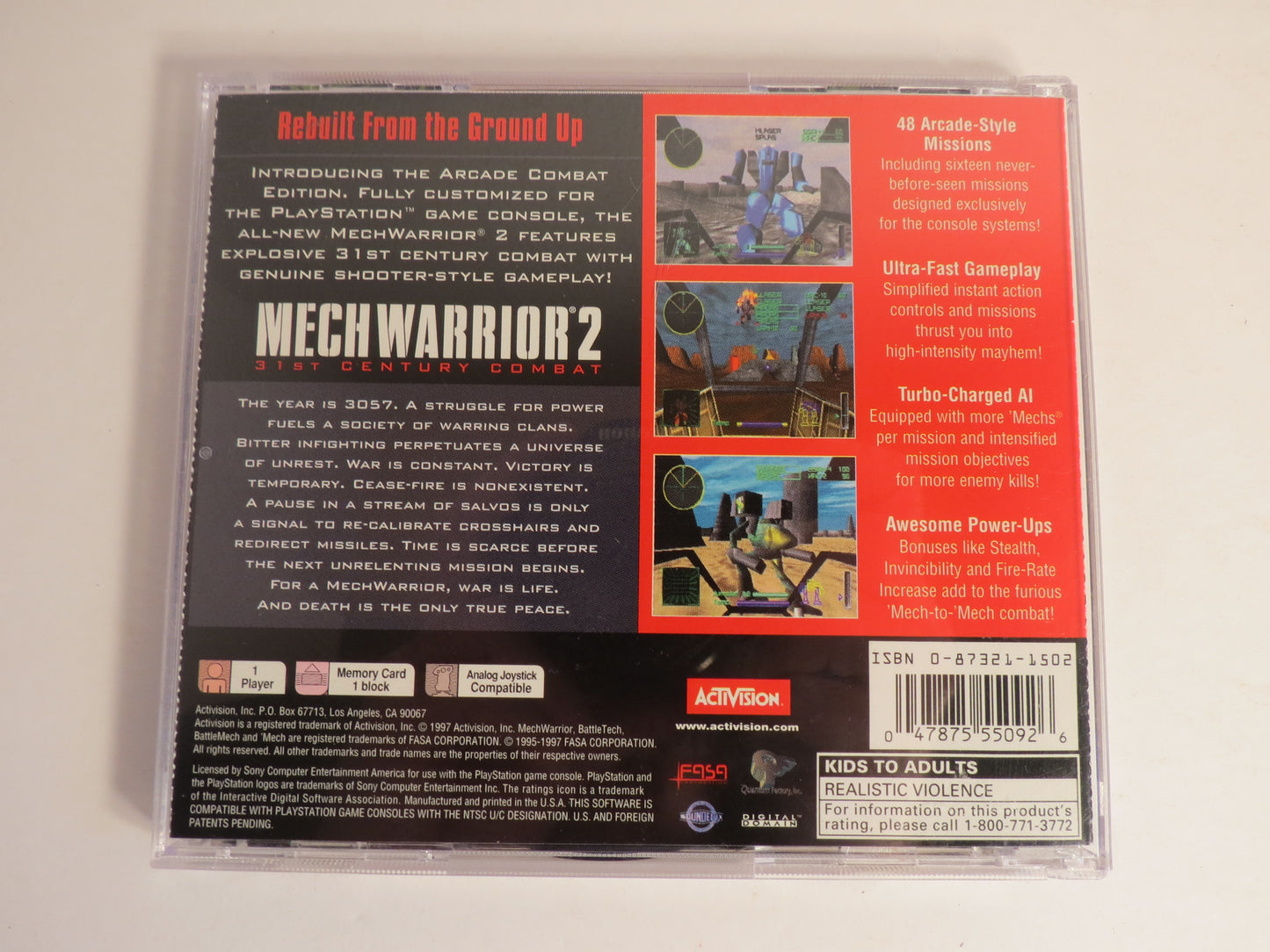 Mechwarrior 2 Playstation 1 PS1 Game CIB