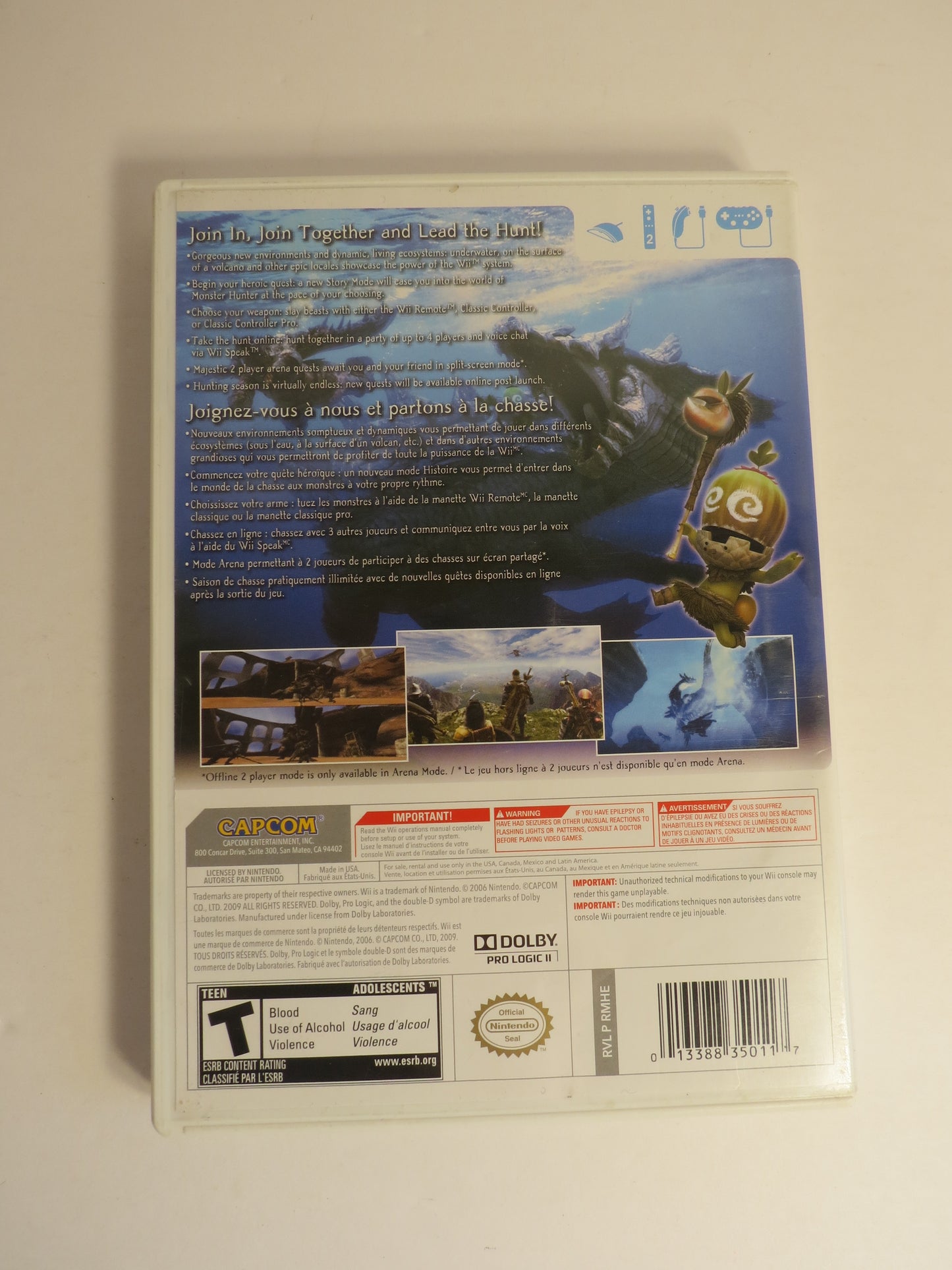 Monster Hunter 3 Tri Nintendo Wii Game CIB