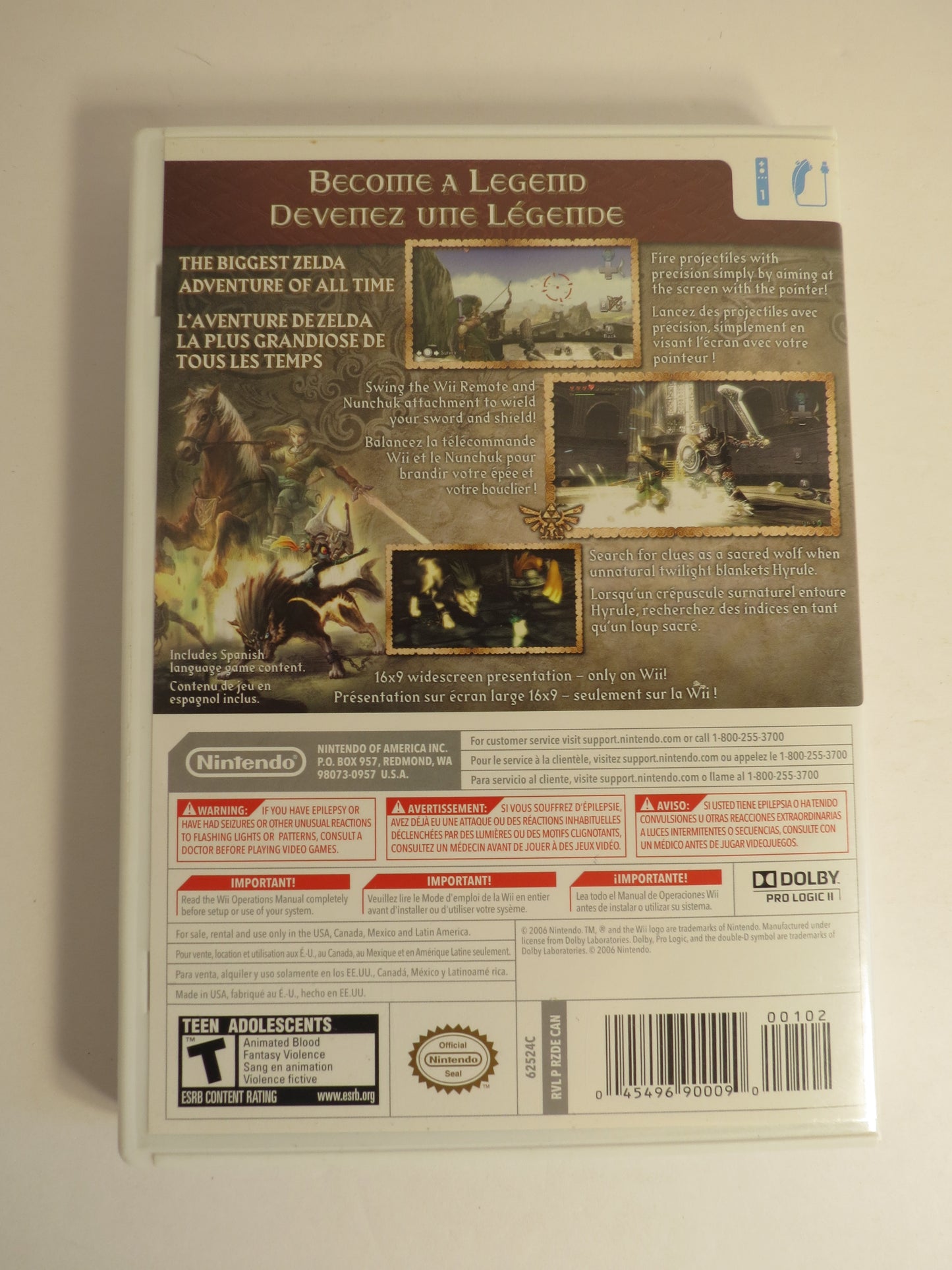 The Legend of Zelda Twilight Princess Nintendo Wii Game CIB