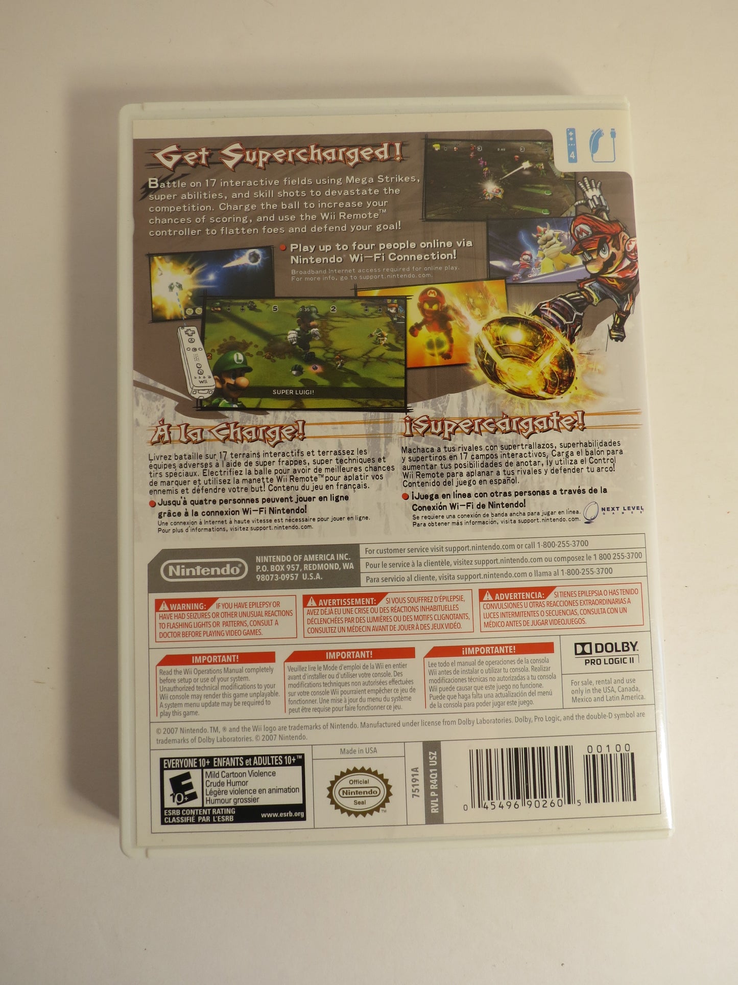 Mario Strikers Charged Nintendo Selects Nintendo Wii Game CIB