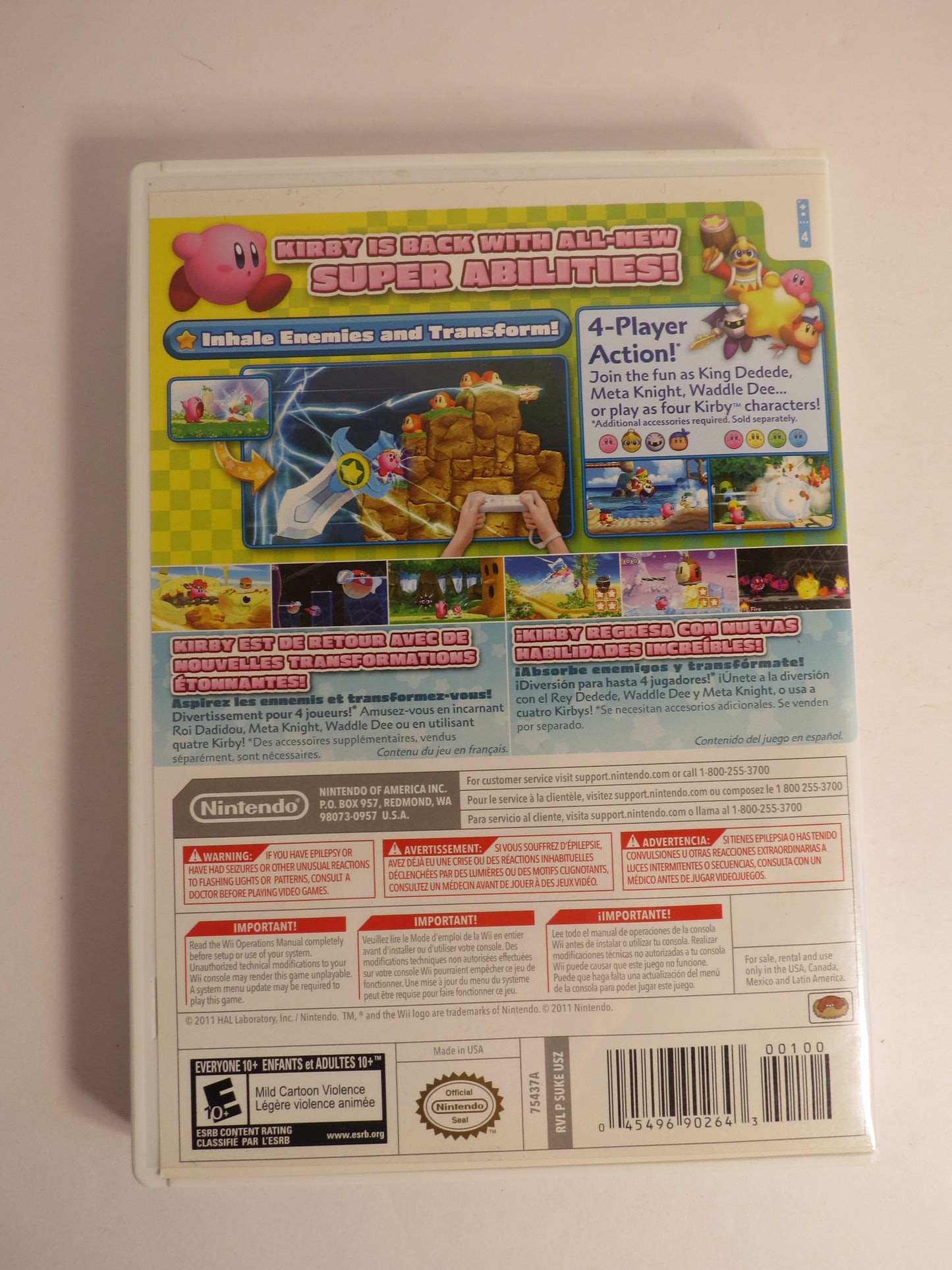 Kirby's Return to Dreamland Nintendo Wii Game CIB