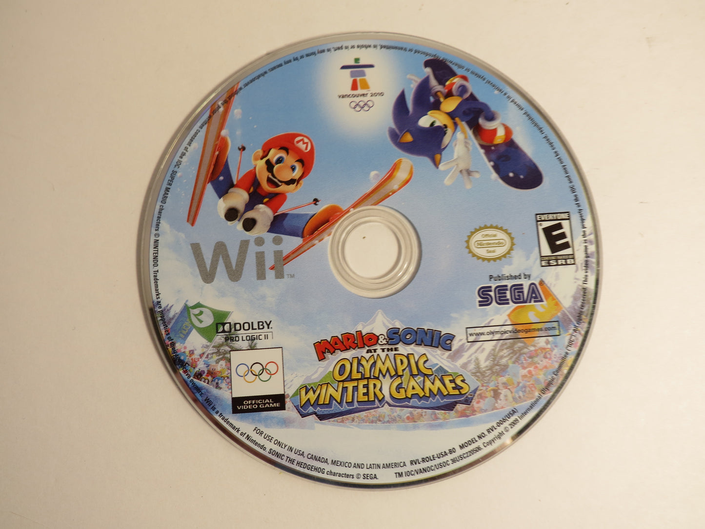 Mario & Sonic at the Olympic Winter Games Nintendo Wii Game CIB