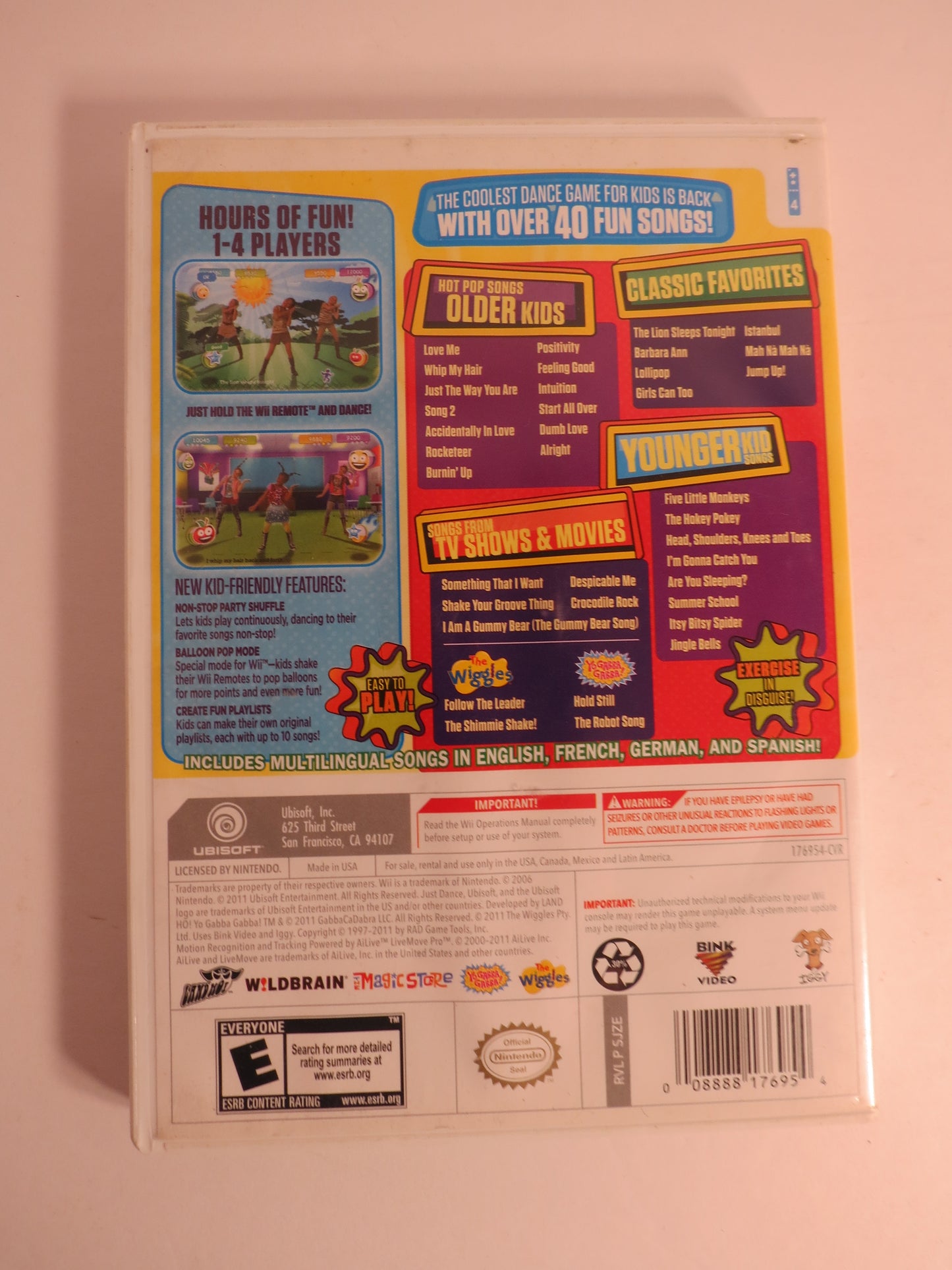 Just Dance Kids 2 Nintendo Wii Game CB