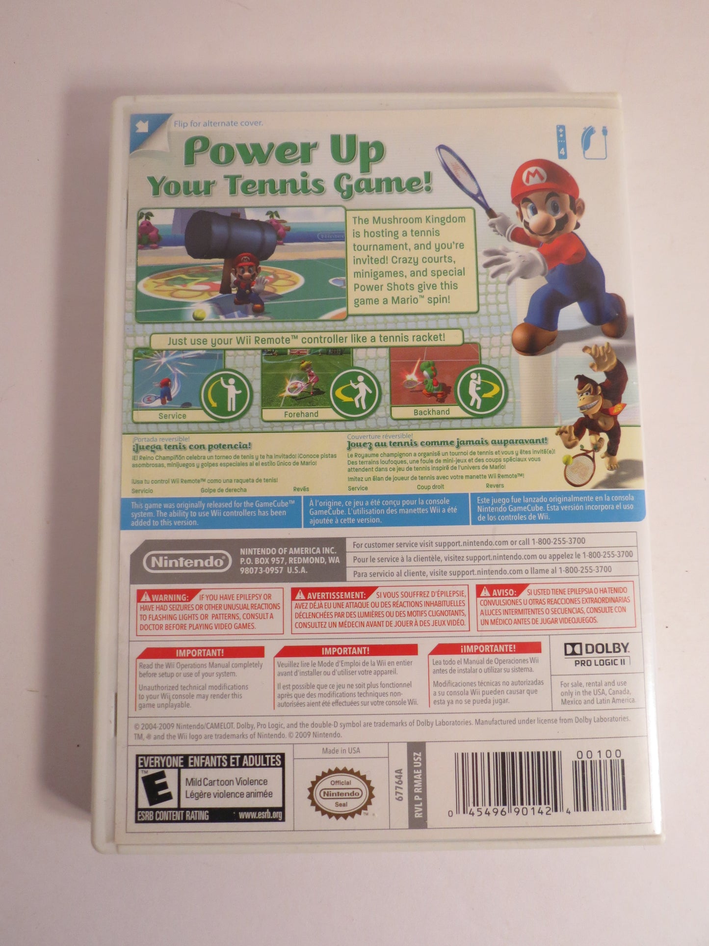 Mario Power Tennis New Play Controls Nintendo Wii Game CIB