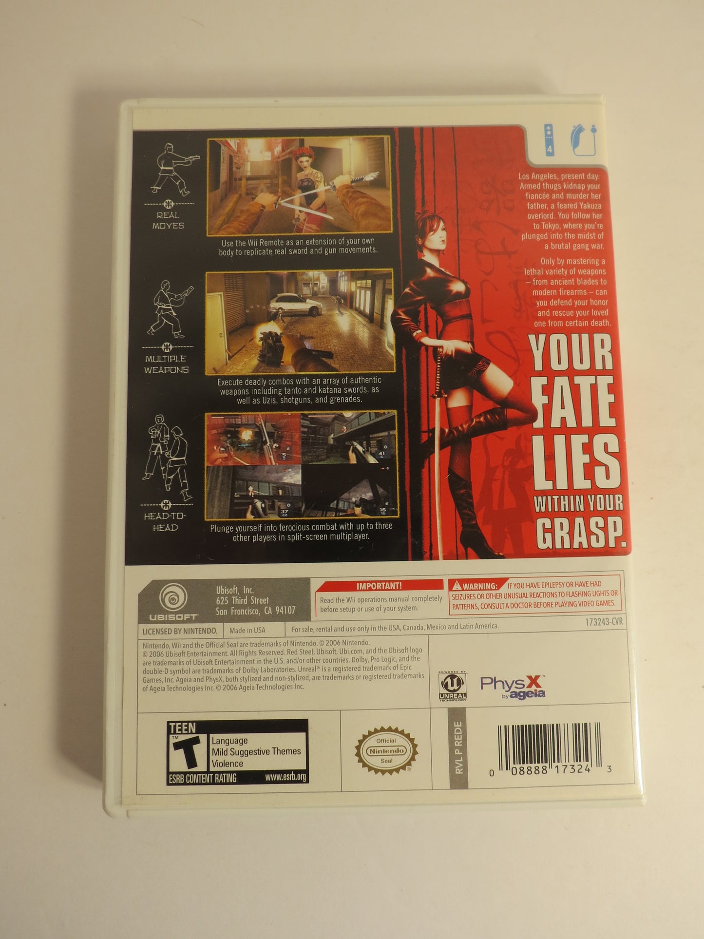 Red Steel Nintendo Wii Game CIB