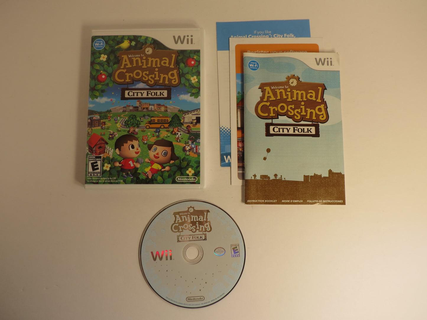Animal Crossing City Folk Nintendo Wii Game CIB