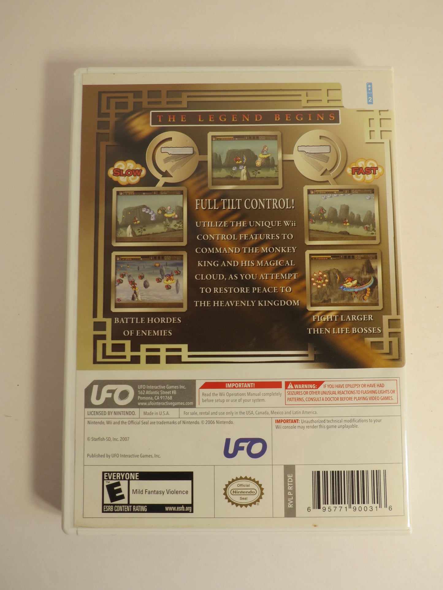 The Monkey King The Legend Begins Nintendo Wii Game CIB