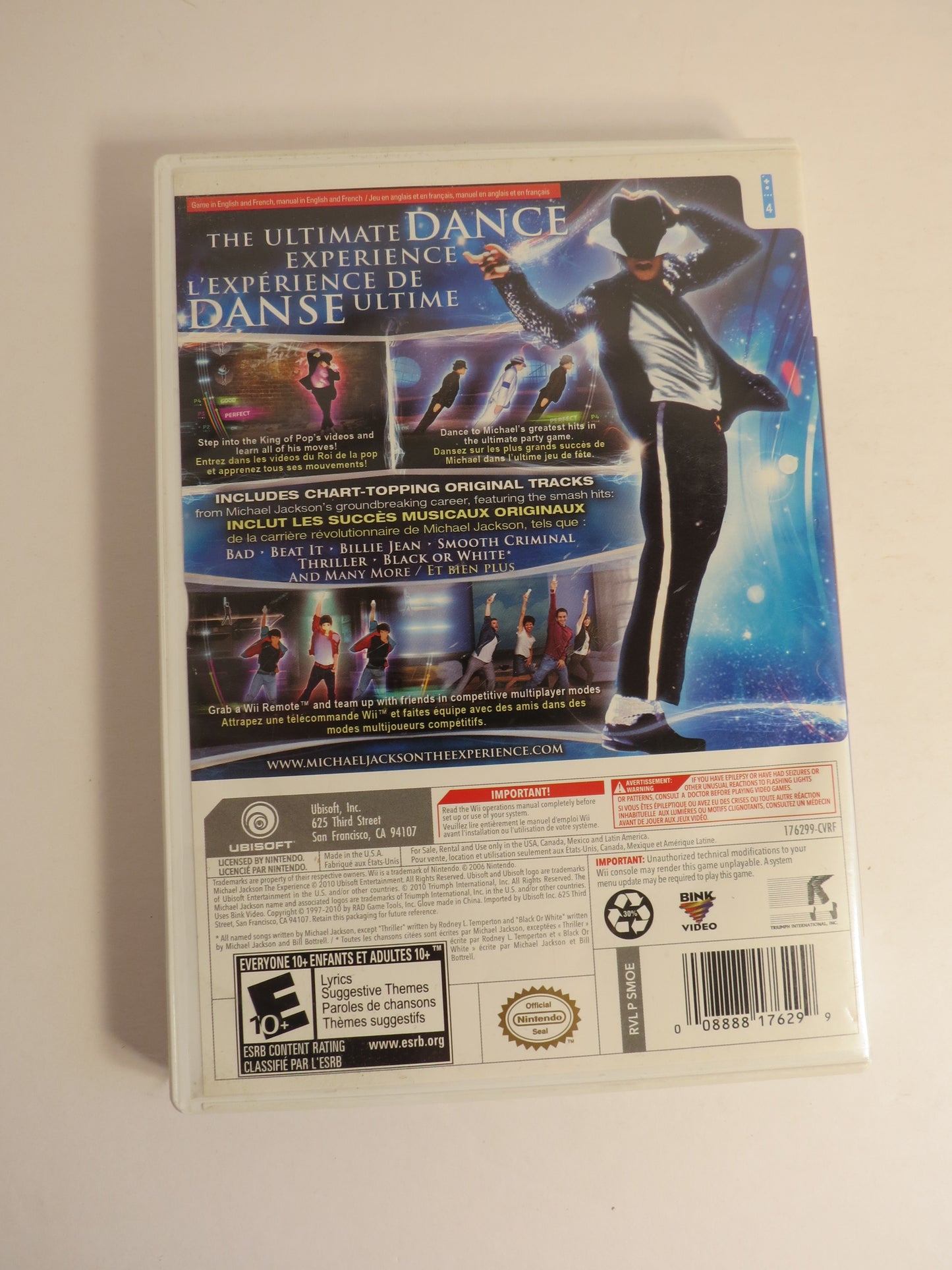 Michael Jackson The Experience Nintendo Wii Game CIB