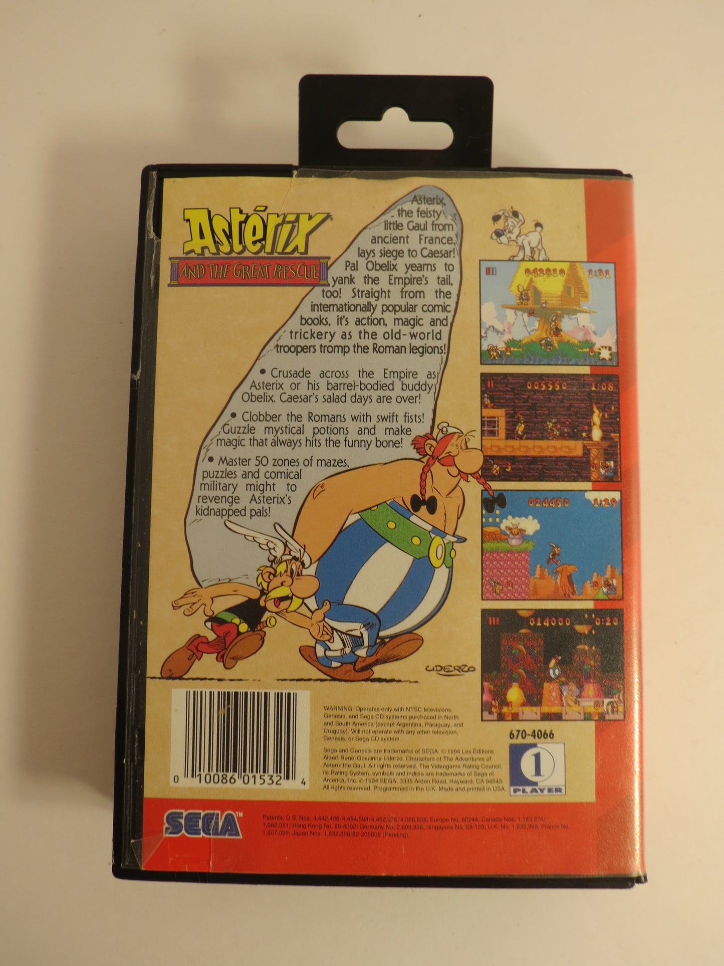Asterix and the Great Rescue Sega Genesis Game CB