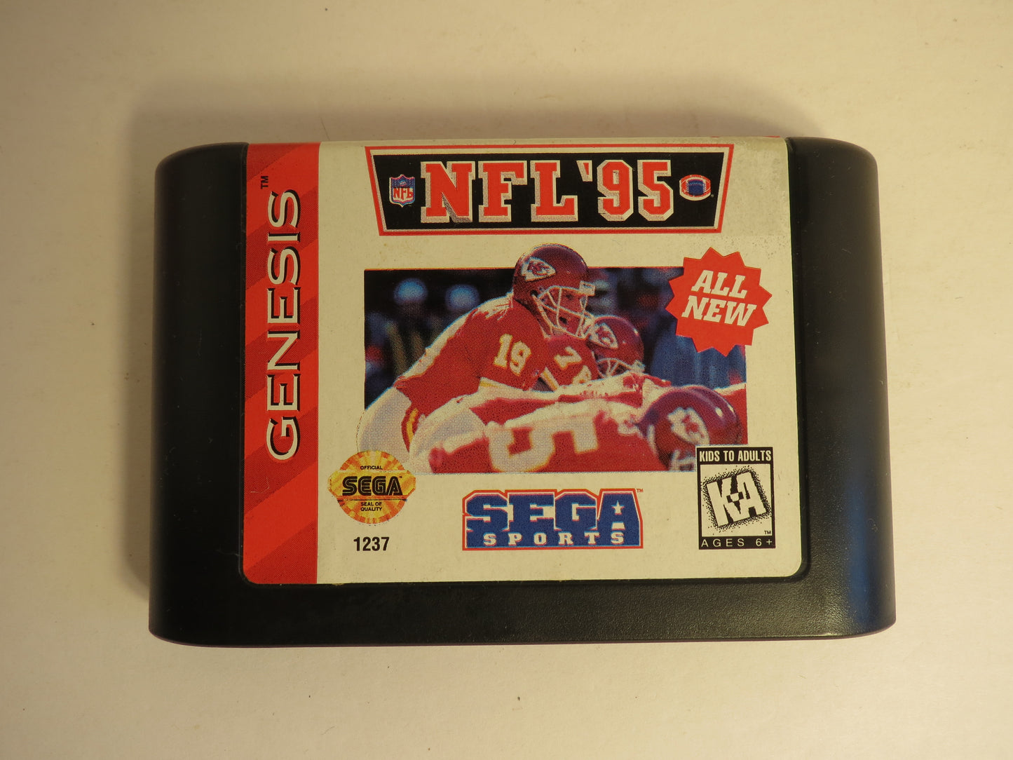 NFL '95 Cardboard Sega Genesis Game CIB