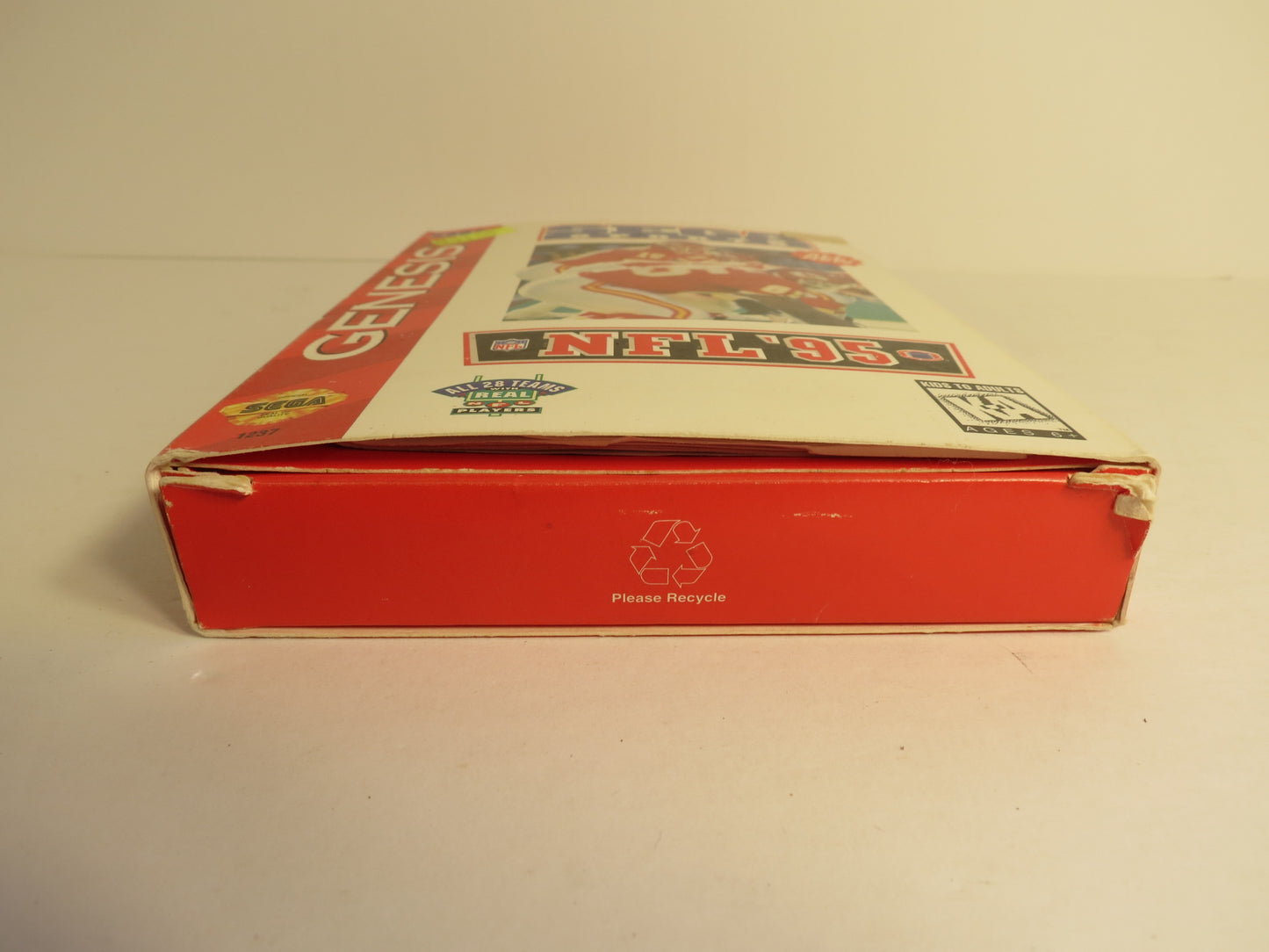 NFL '95 Cardboard Sega Genesis Game CIB