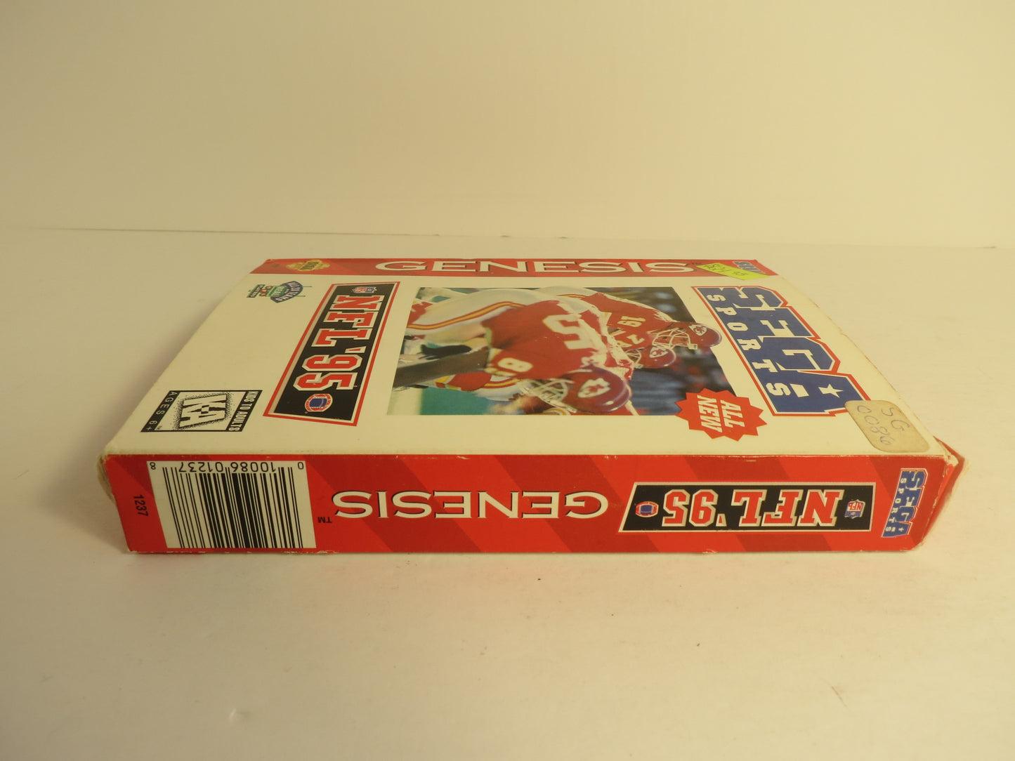 NFL '95 Cardboard Sega Genesis Game CIB