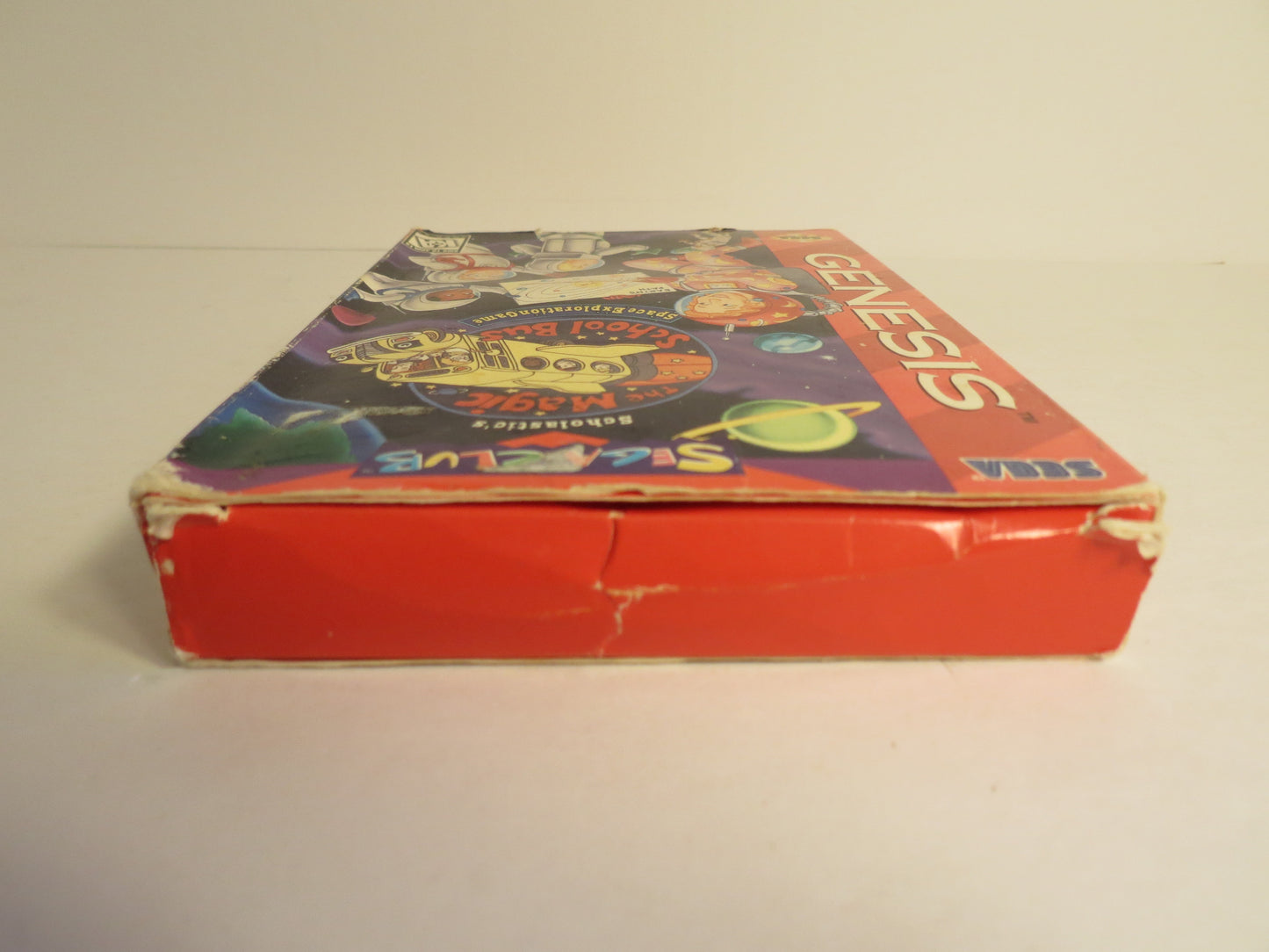 The Magic Schoolbus Space Exploration Cardboard Sega Genesis Game CIB