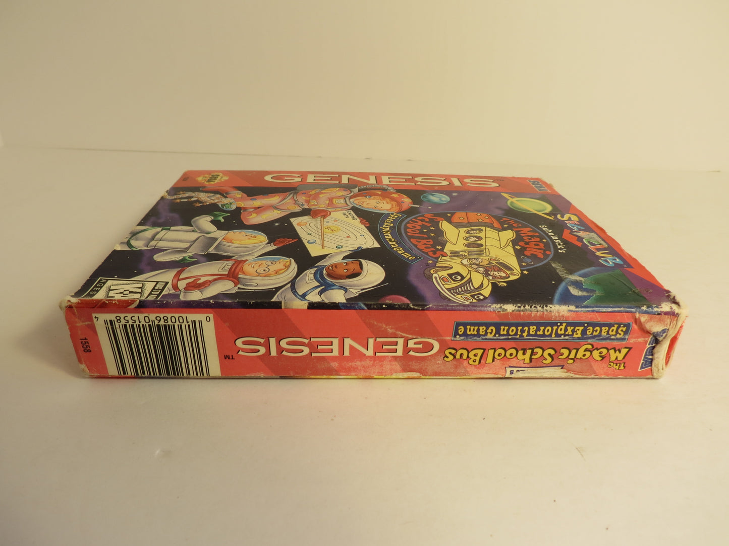 The Magic Schoolbus Space Exploration Cardboard Sega Genesis Game CIB