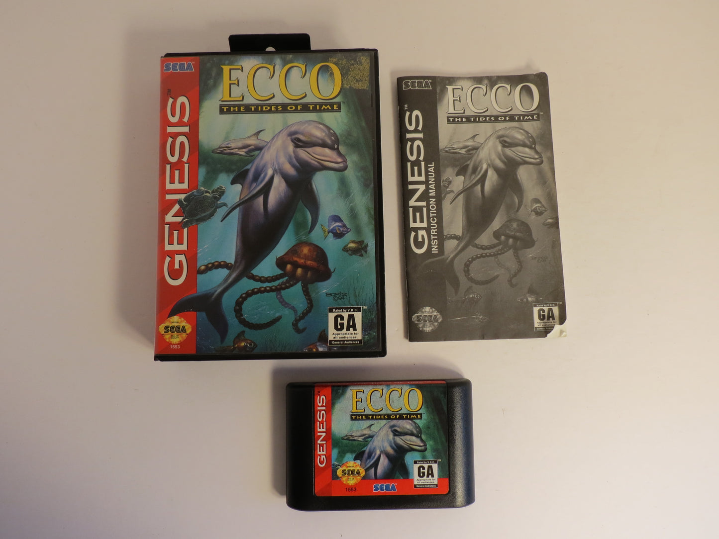 Ecco the Tides of Time Sega Genesis Game CIB