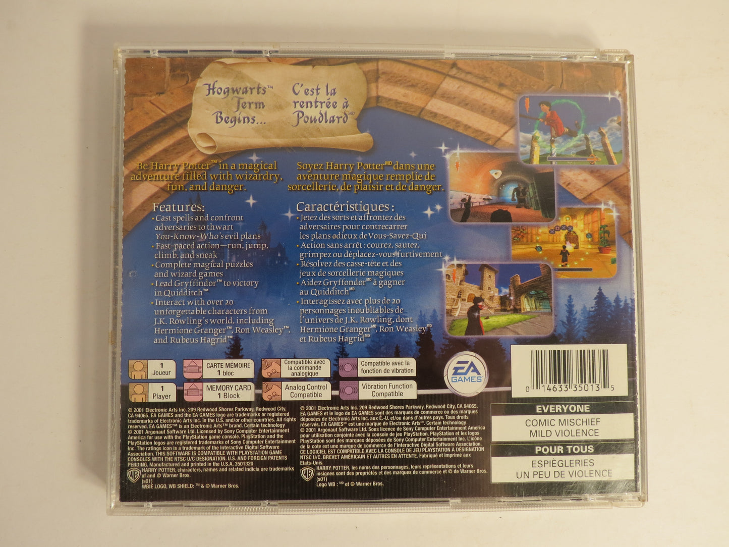 Harry Potter and the Philosopher's Stone Playstation 1 PS1 Game CIB