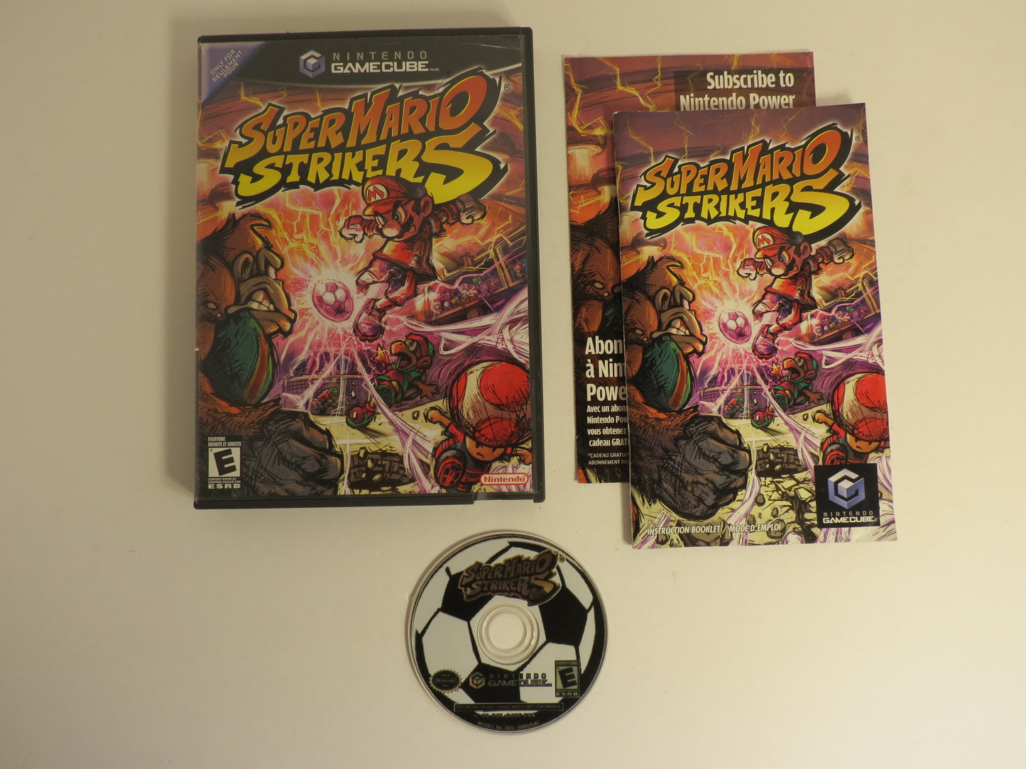 Super Mario Strikers Nintendo Gamecube Game NFR Not For Resale CIB