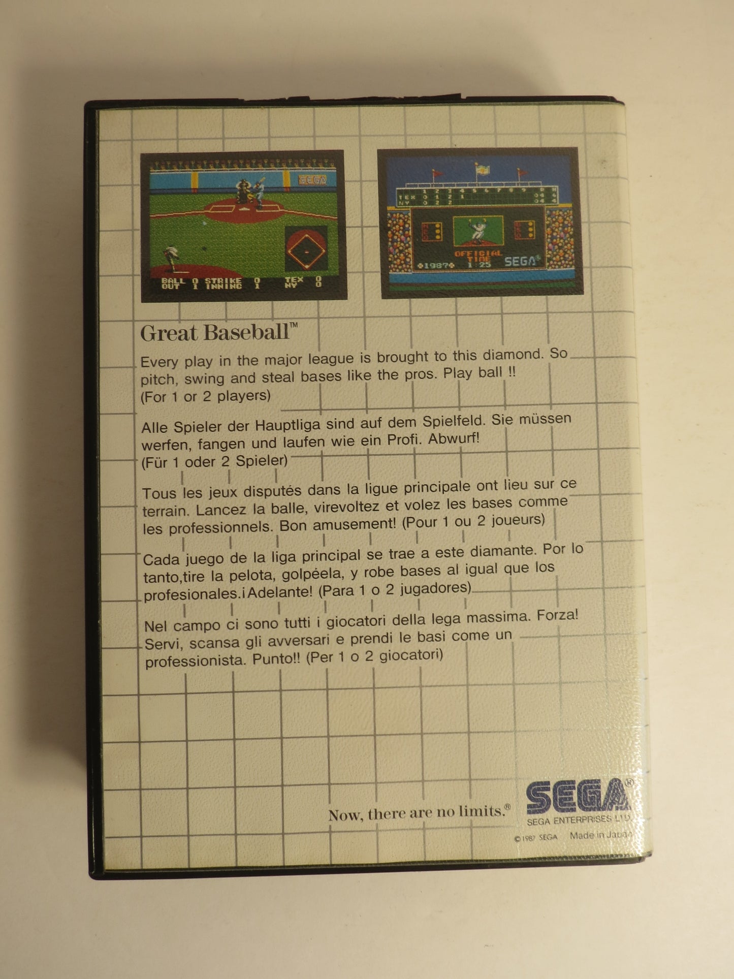 Great Baseball Sega Master System Game SMS CB