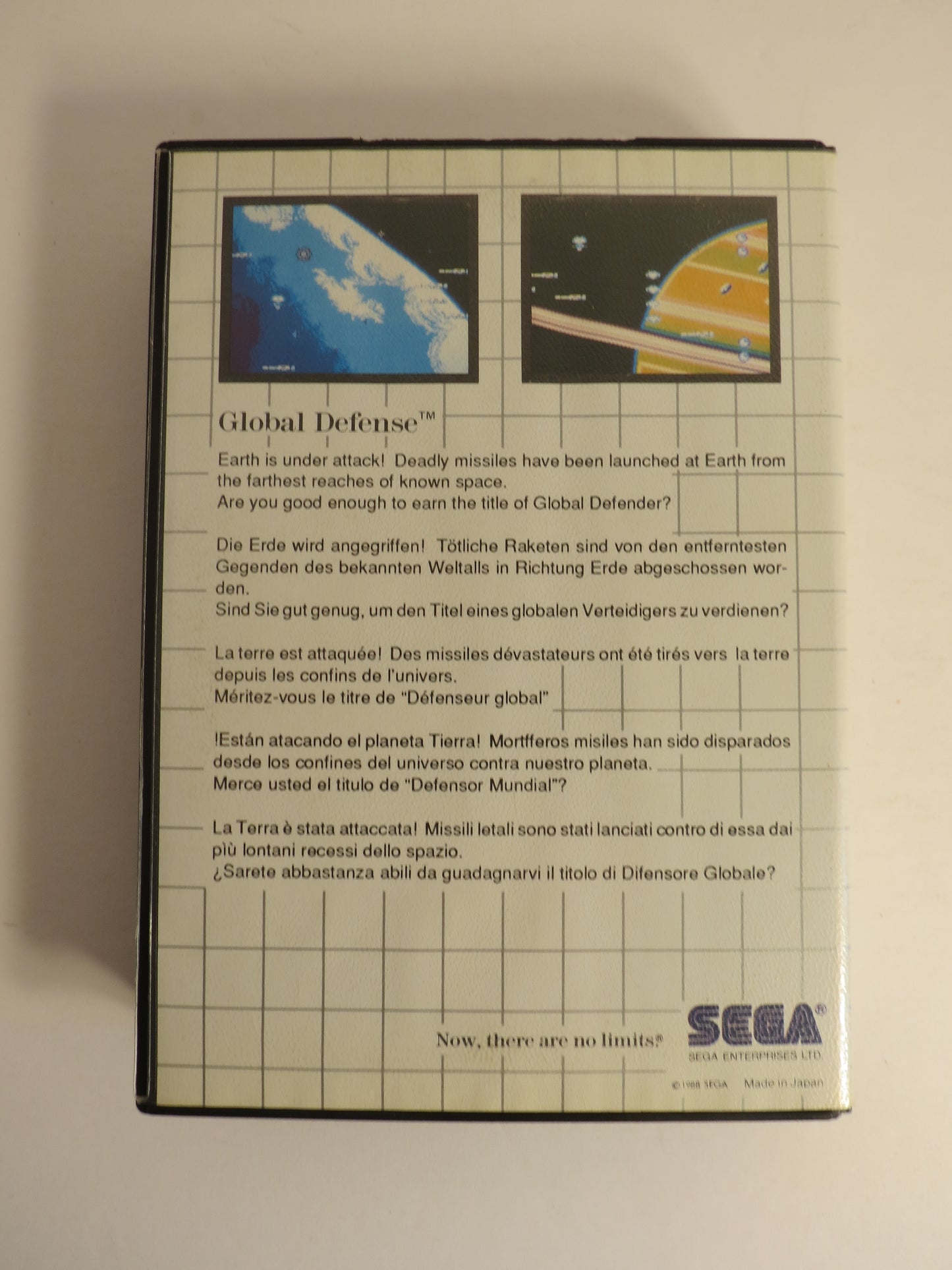 Global Defense Sega Master System Game SMS CIB