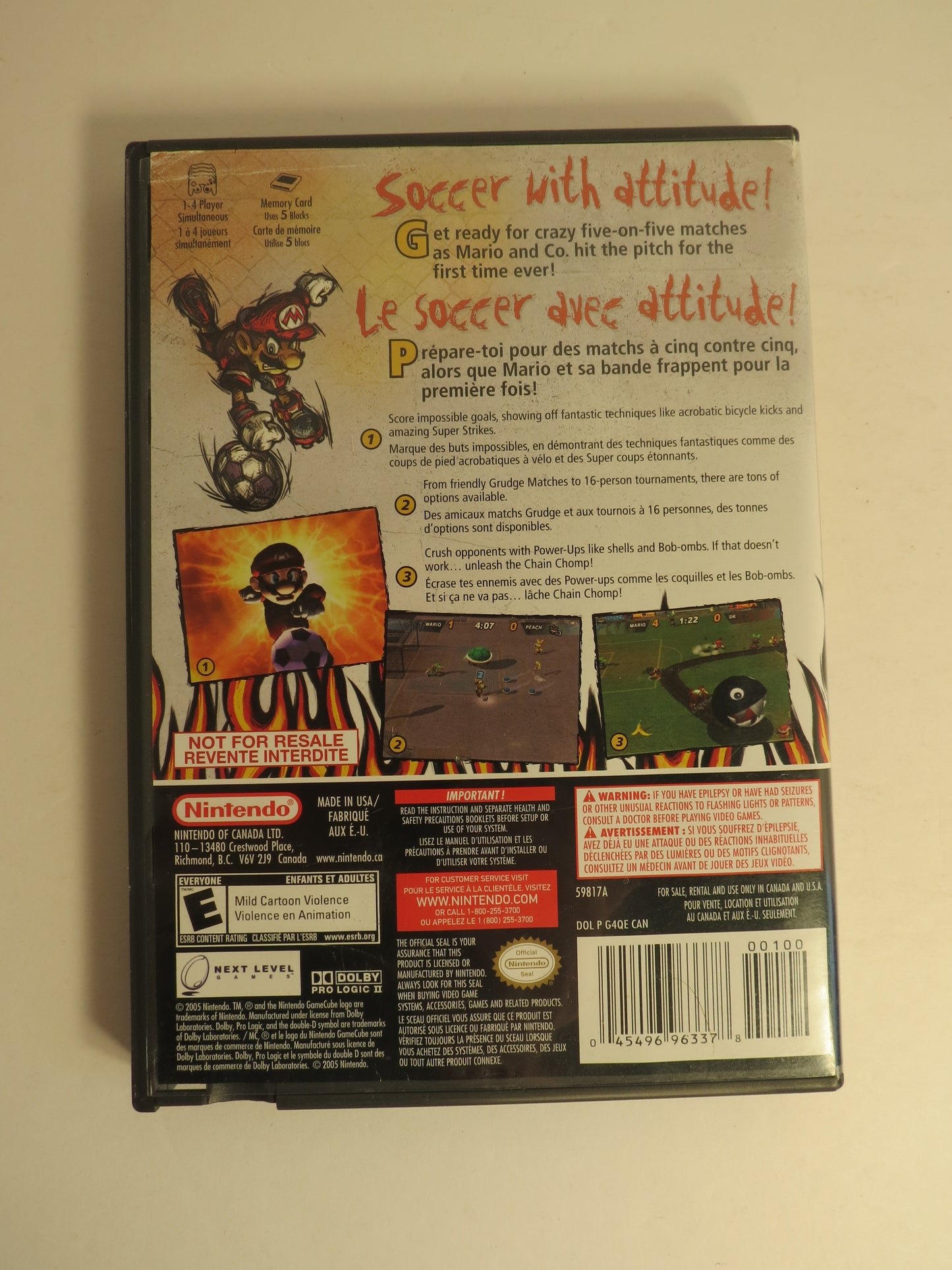 Super Mario Strikers Nintendo Gamecube Game NFR Not For Resale CIB