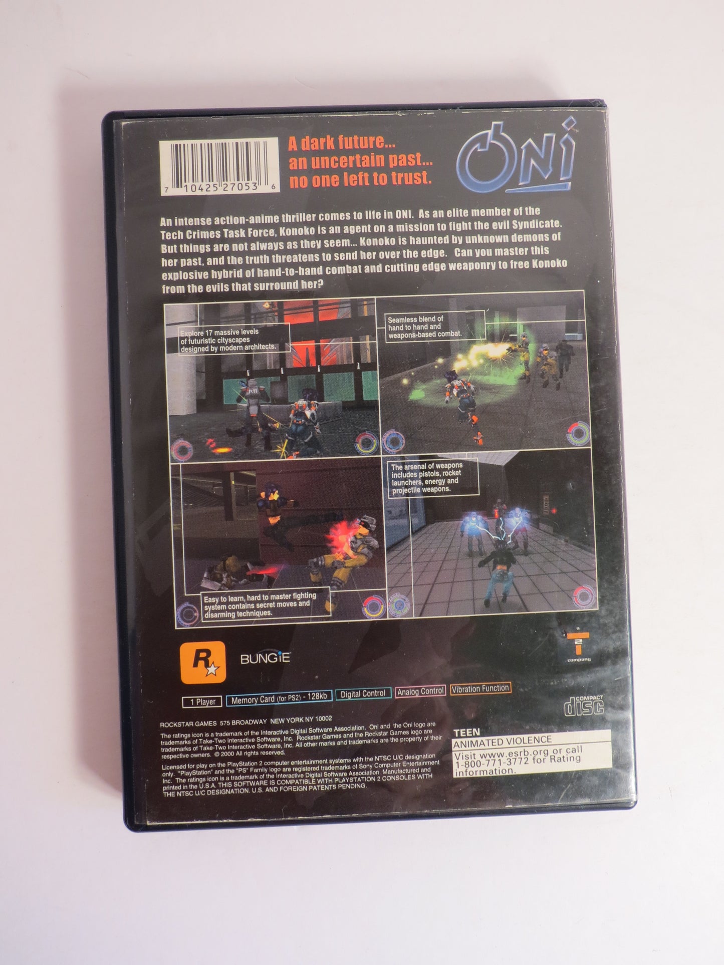 Oni Playstation 2 PS2 Game CIB