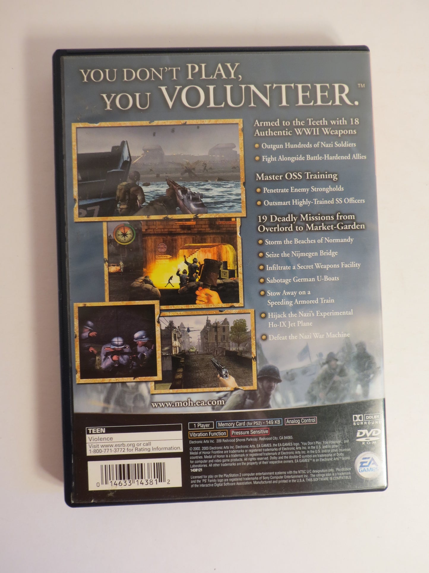 Medal of Honor Frontline Greatest Hits Playstation 2 PS2 Game CIB