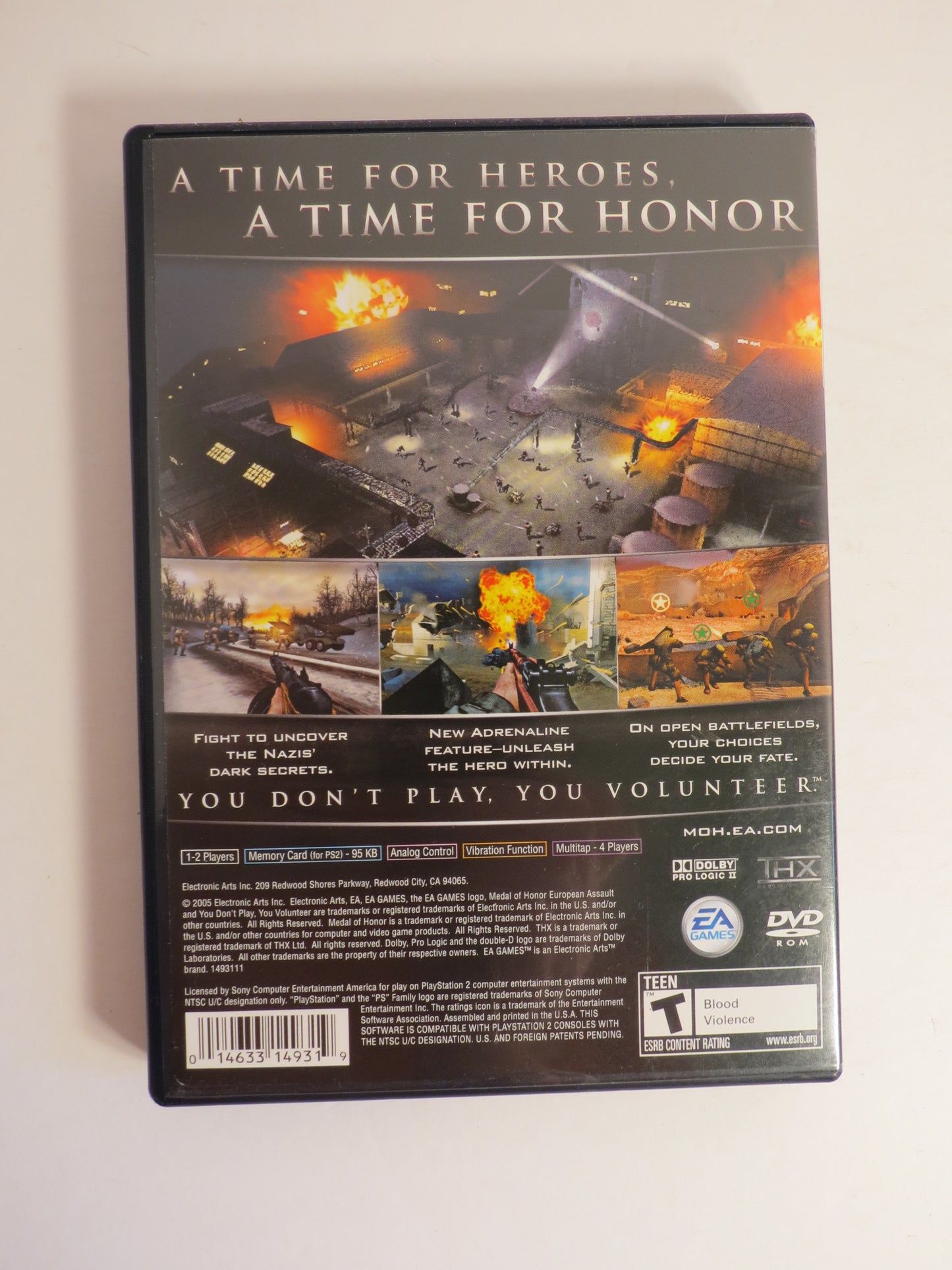 Medal of Honor European Assault Playstation 2 PS2 Game CIB