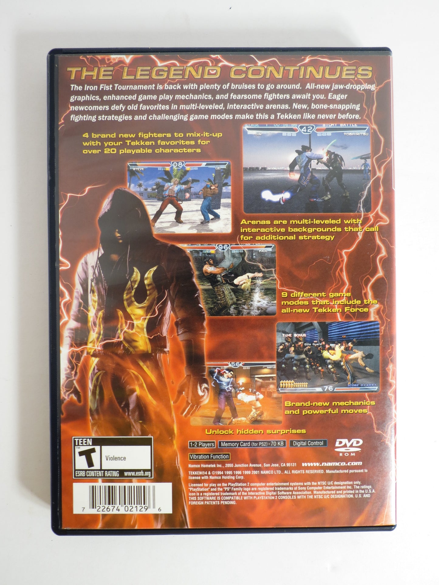 Tekken 4 Greatest Hits Playstation 2 PS2 Game CIB