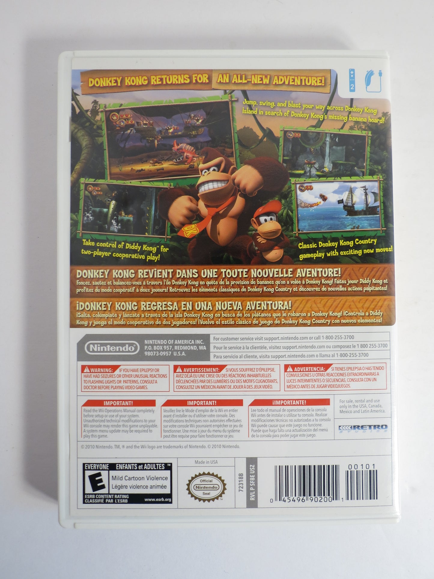 Donkey Kong Country Returns Nintendo Wii Game CIB