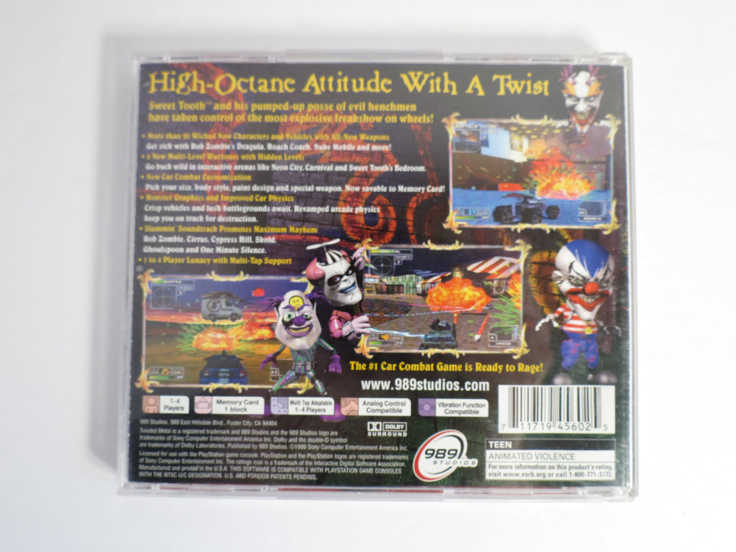 Twisted Metal 4 Playstation 1 PS1 Game CIB