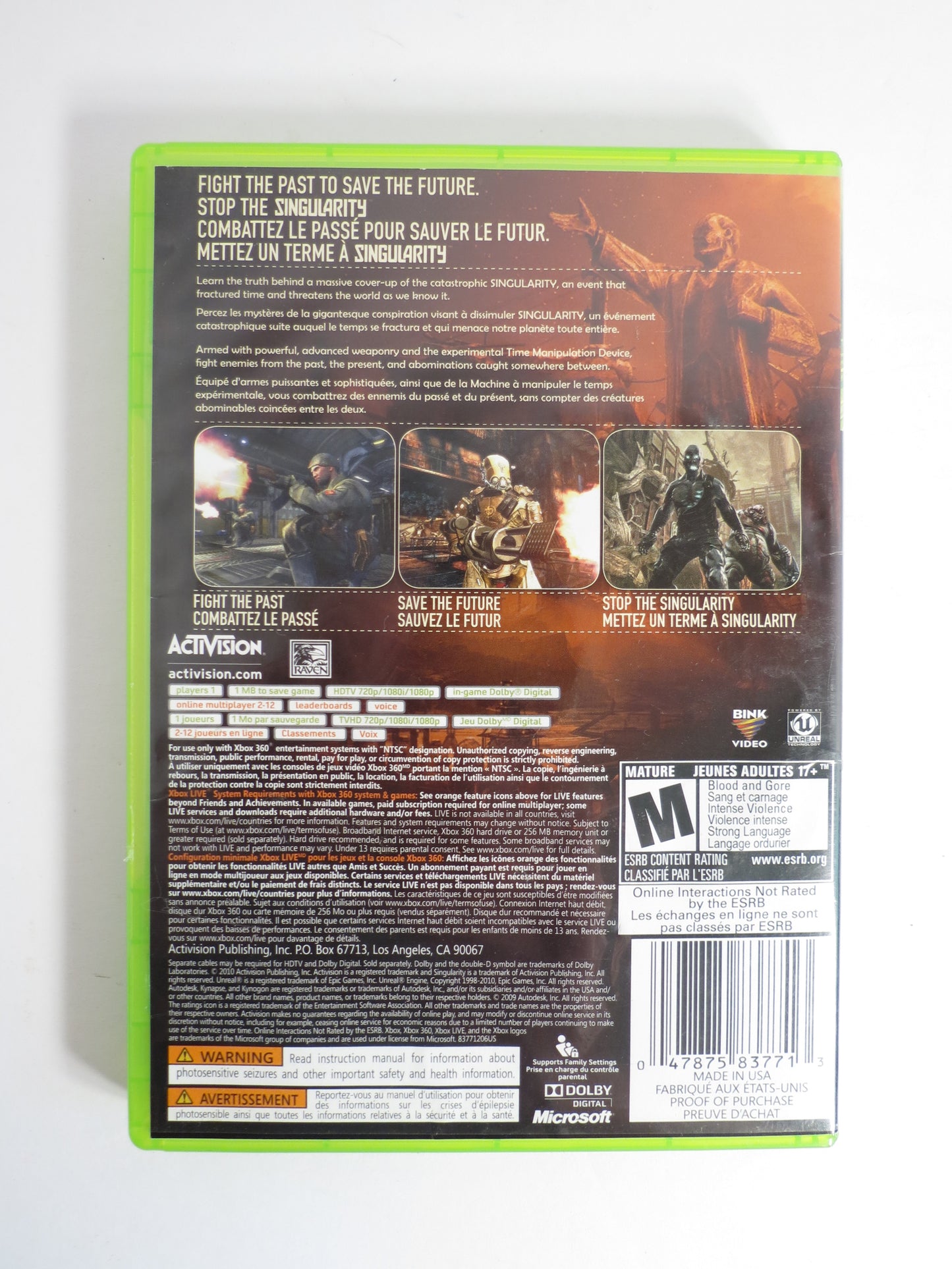 Singularity Xbox 360 Game CIB