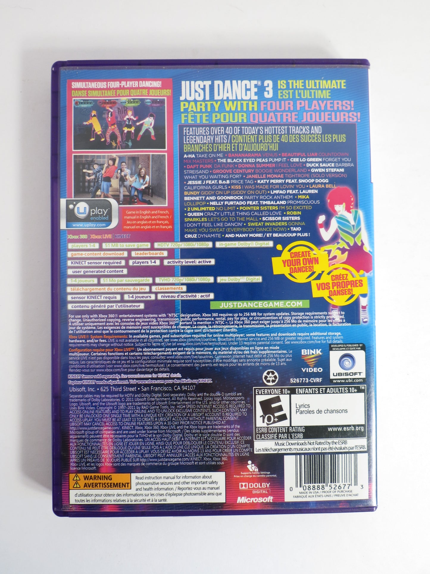Just Dance 3 Xbox 360 Game CIB
