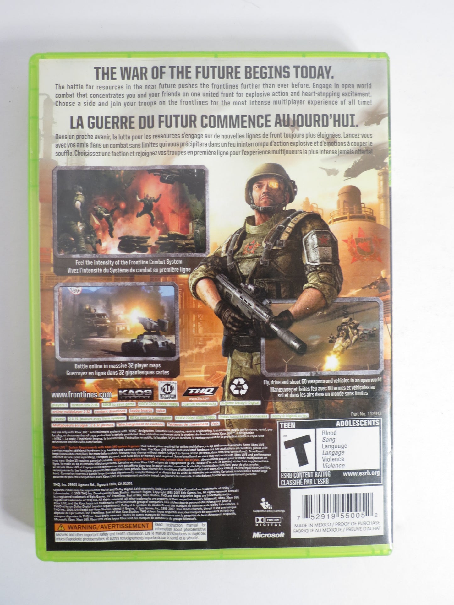 Frontlines Fuel of War Xbox 360 Game CIB