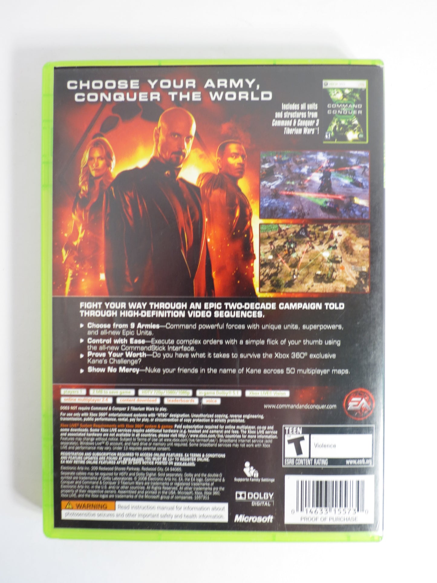 Command & Conquer 3 Kane's Wrath Xbox 360 Game CIB