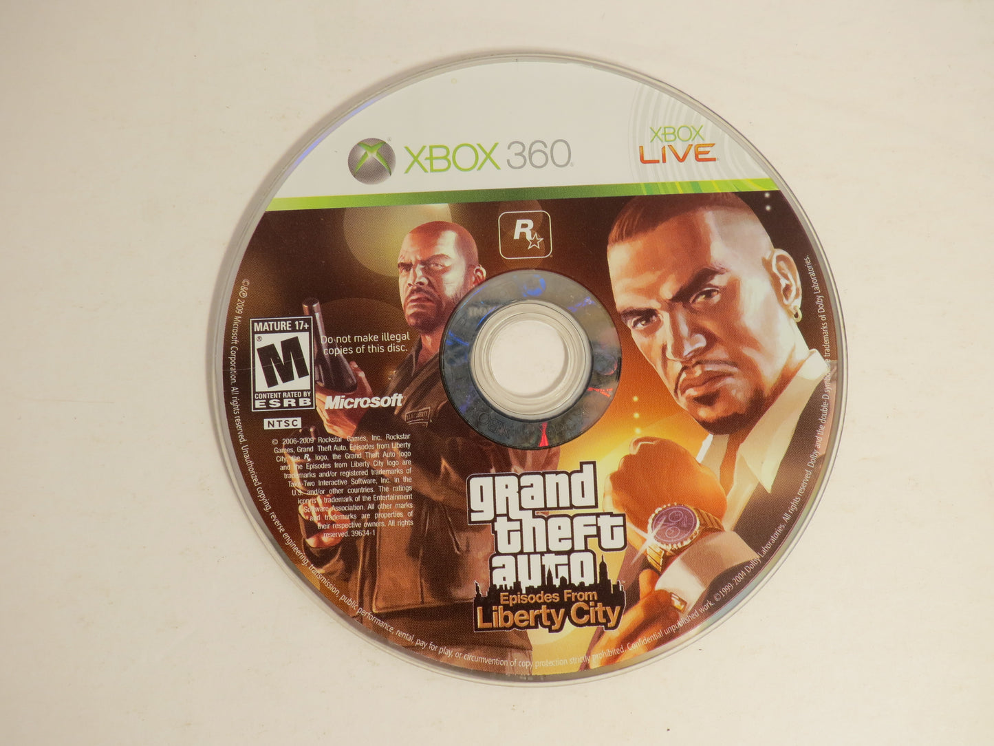 Grand Theft Auto Episodes from Liberty City GTA Xbox 360 Game CB