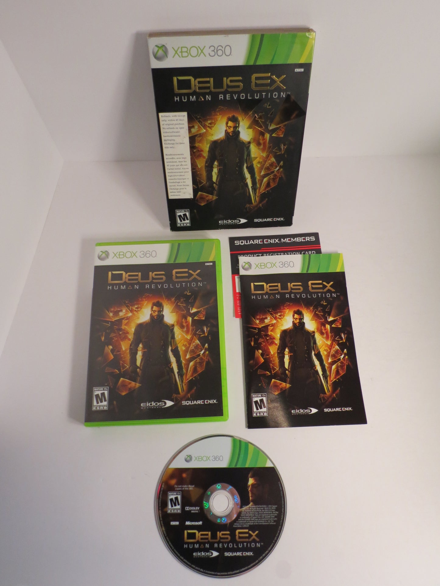 Deus Ex Human Revolution Sleeve Xbox 360 Game CIB