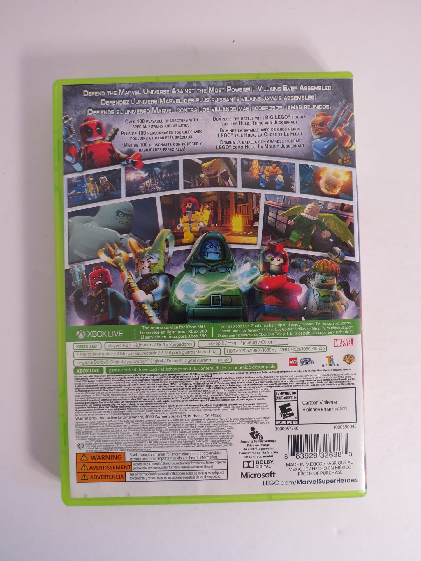 Lego Marvel Super Heroes Platinum Hits Xbox 360 Game CIB