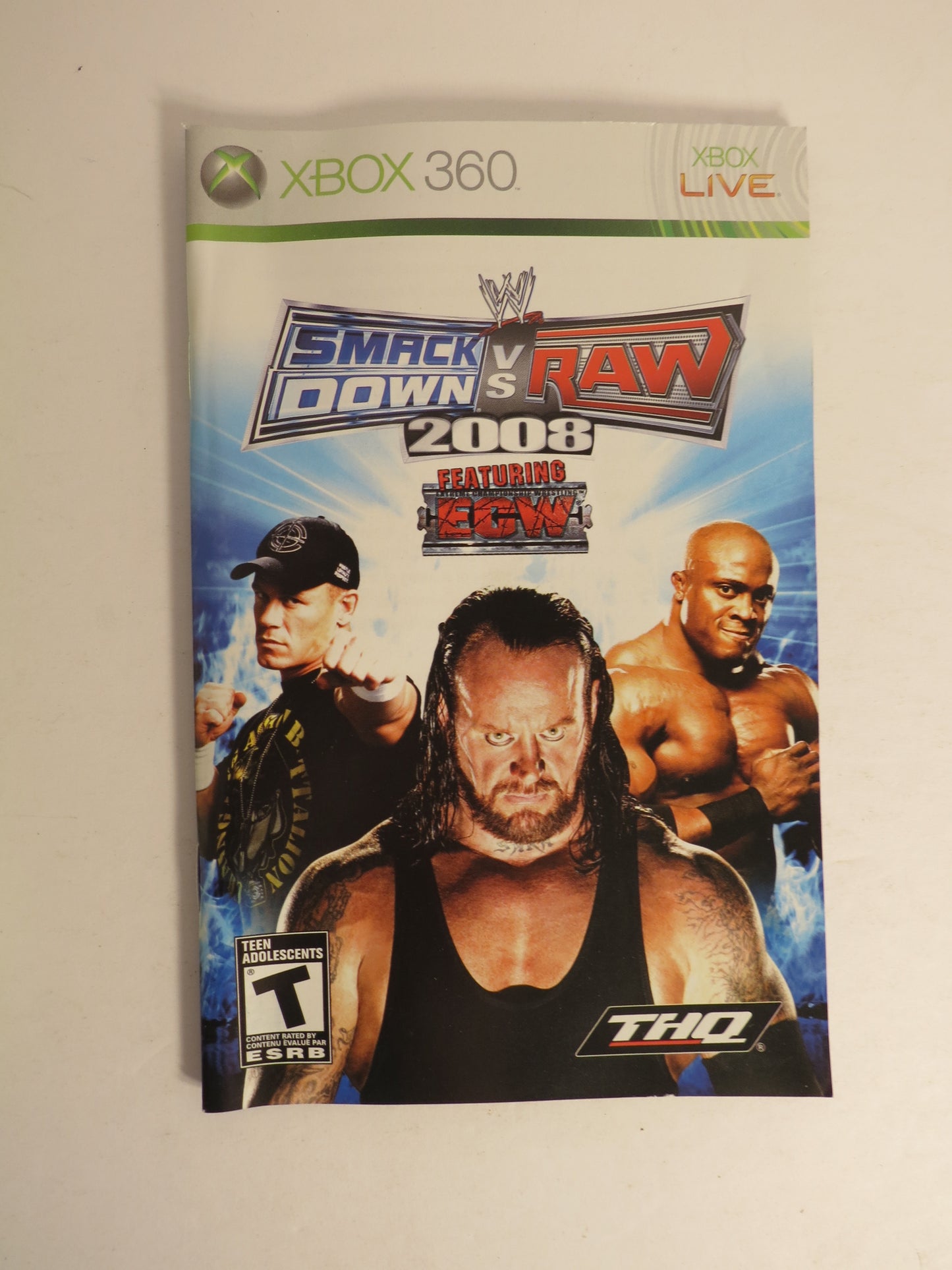 WWE Smack Down VS Raw 2008 Xbox 360 Game CIB