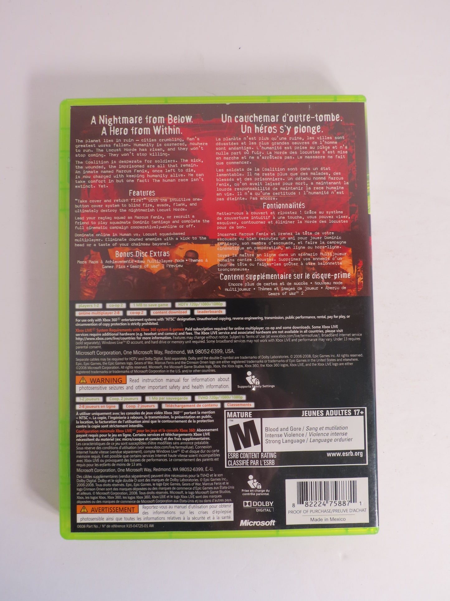 Gears of War Xbox 360 Game CIB