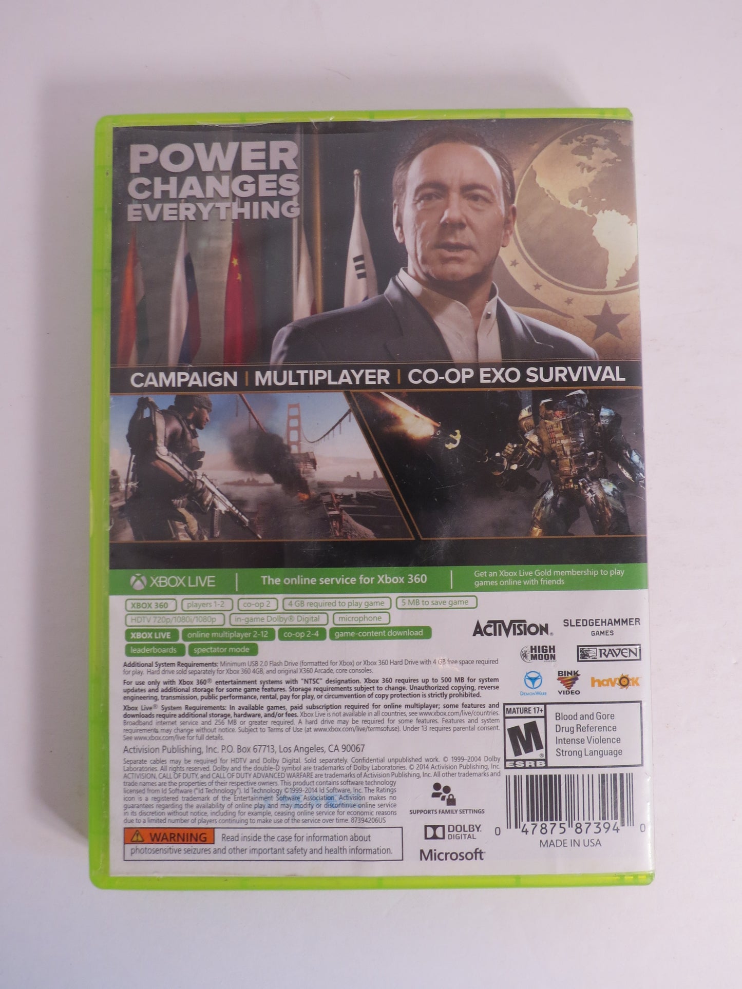 Call of Duty Advanced Warfare Xbox 360 Game CB