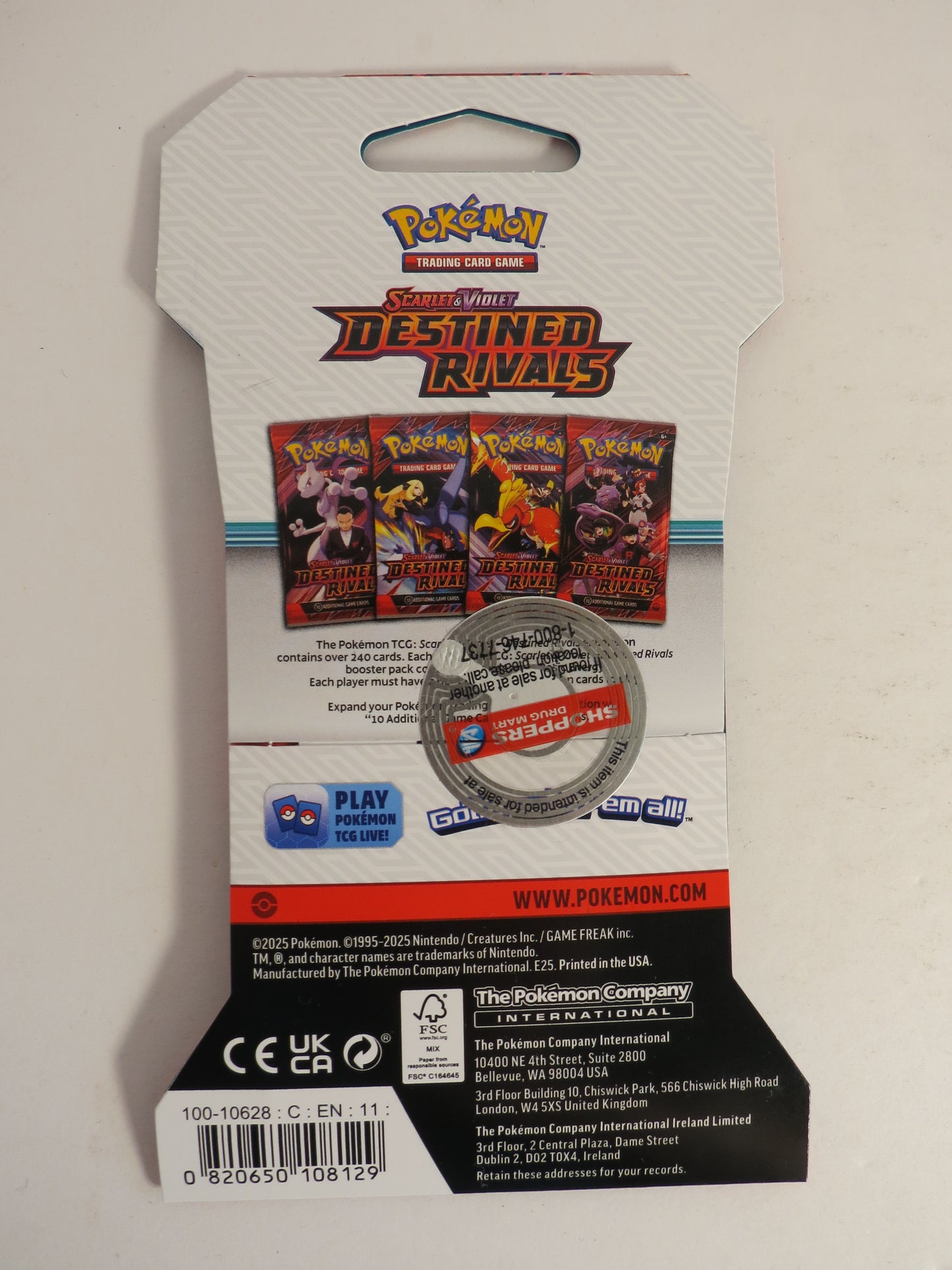 Scarlet & Violet Destined Rivals Pokemon Booster Pack Sleeved