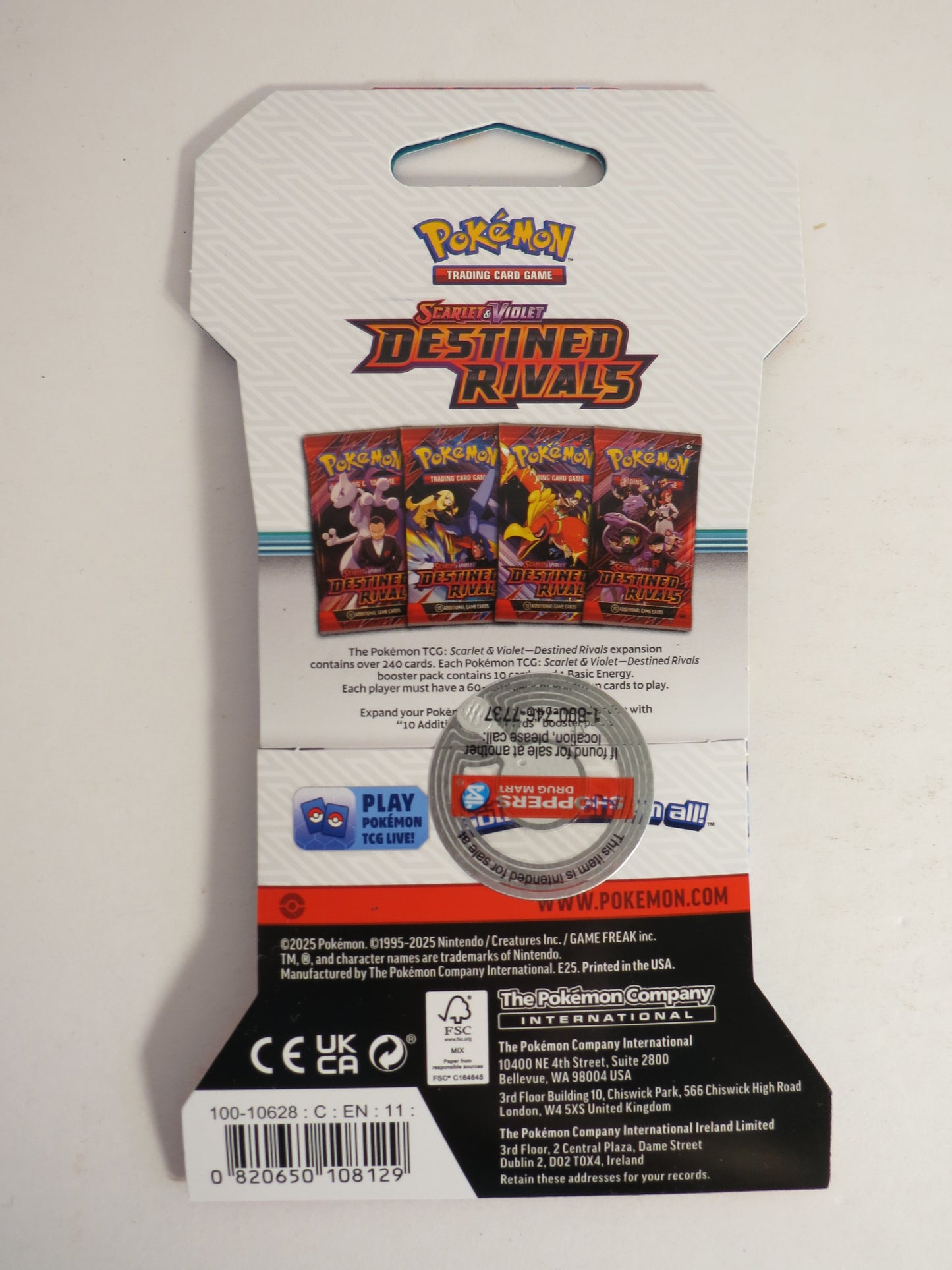 Scarlet & Violet Destined Rivals Pokemon Booster Pack Sleeved