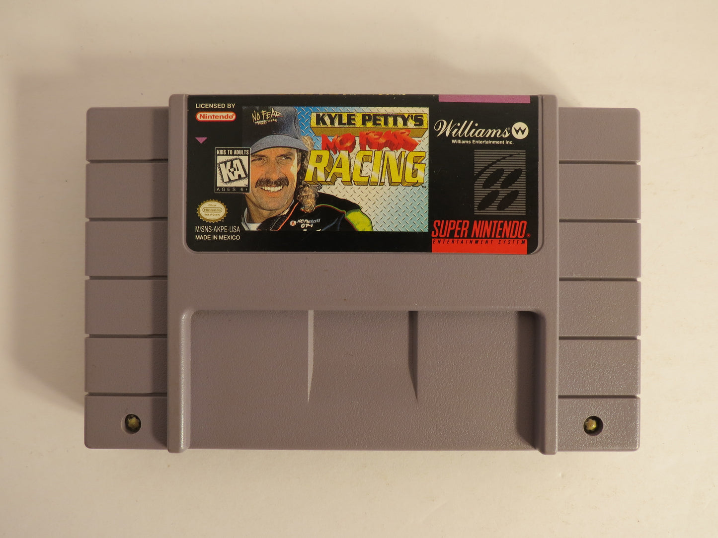 Kyle Petty No Fear Racing Super Nintendo SNES Game