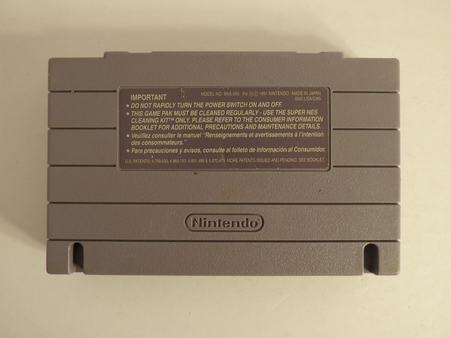Cyber Spin Super Nintendo SNES Game