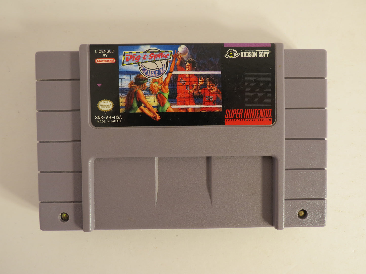 Dig & Spike Volleyball Super Nintendo SNES Game